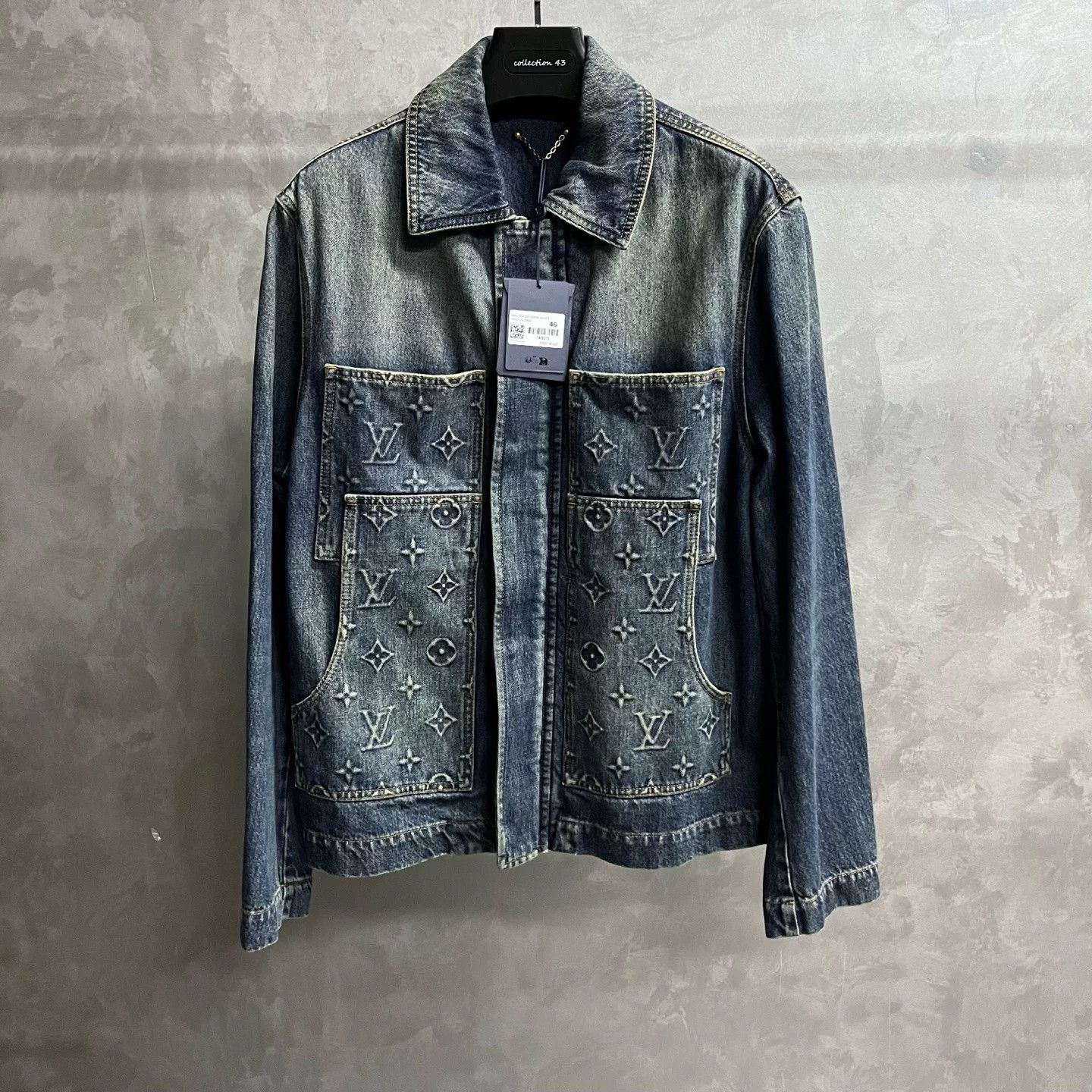 Louis Vuitton Louis Vuitton Ink Blue Logo Denim Jacket Size US S / EU 44-46 / 1 - 1 Thumbnail