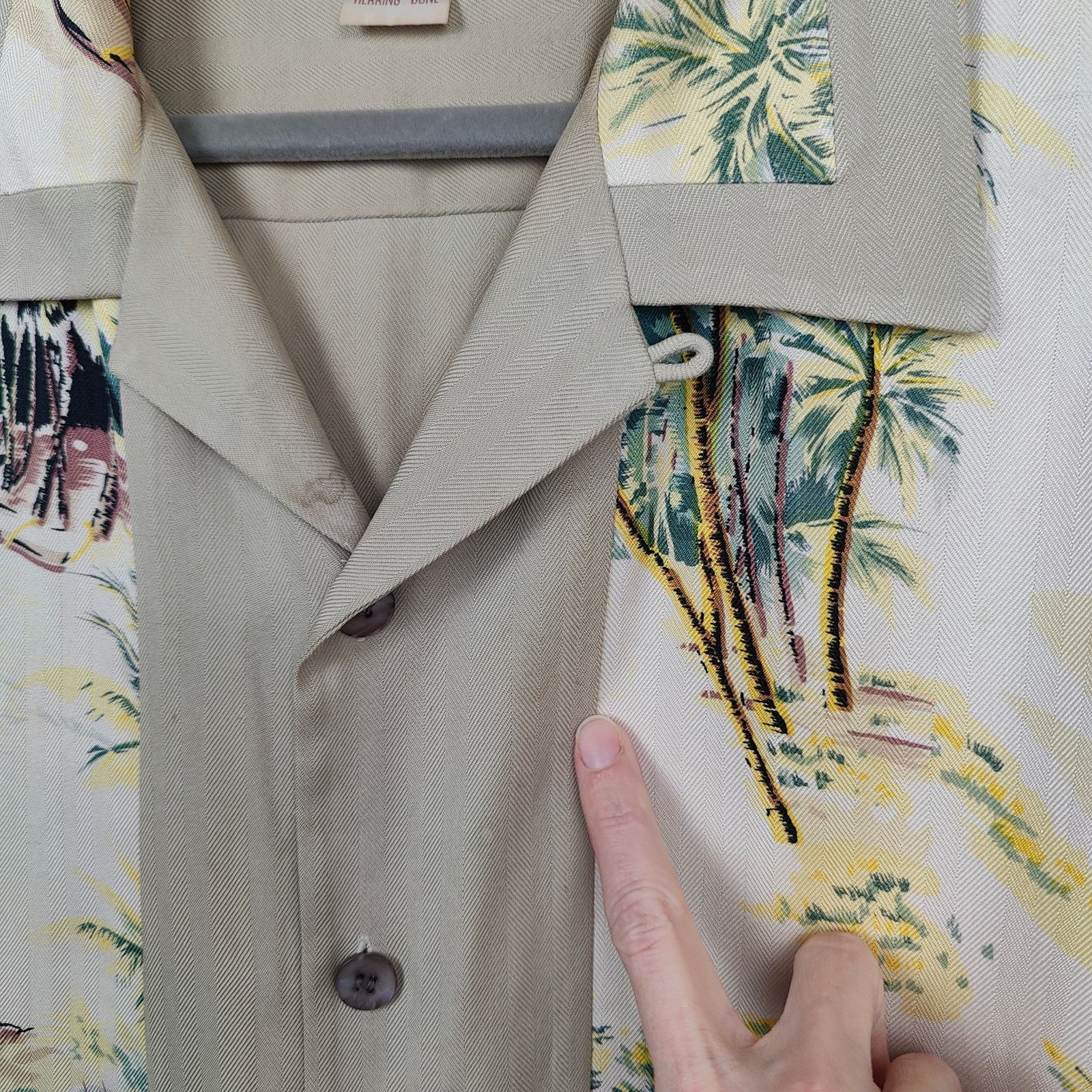 Other Vintage Tiki Classics Silk Hawaiian Shirt Men XL Herringbone Size US XL / EU 56 / 4 - 6 Thumbnail