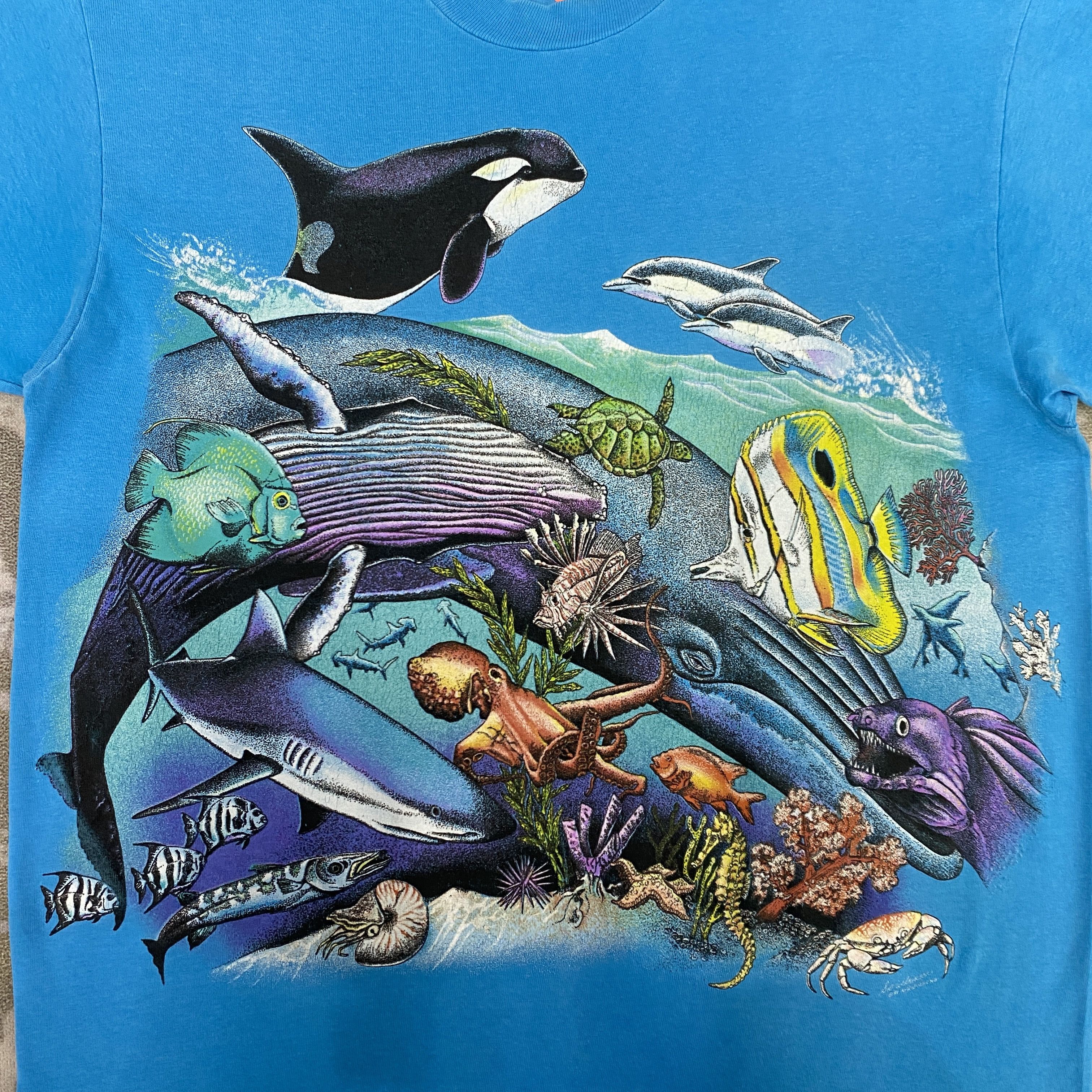 Vintage Vintage Tropical Reef Exotic Ocean Sea Coral TShirt - J014 Size US M / EU 48-50 / 2 - 5 Thumbnail