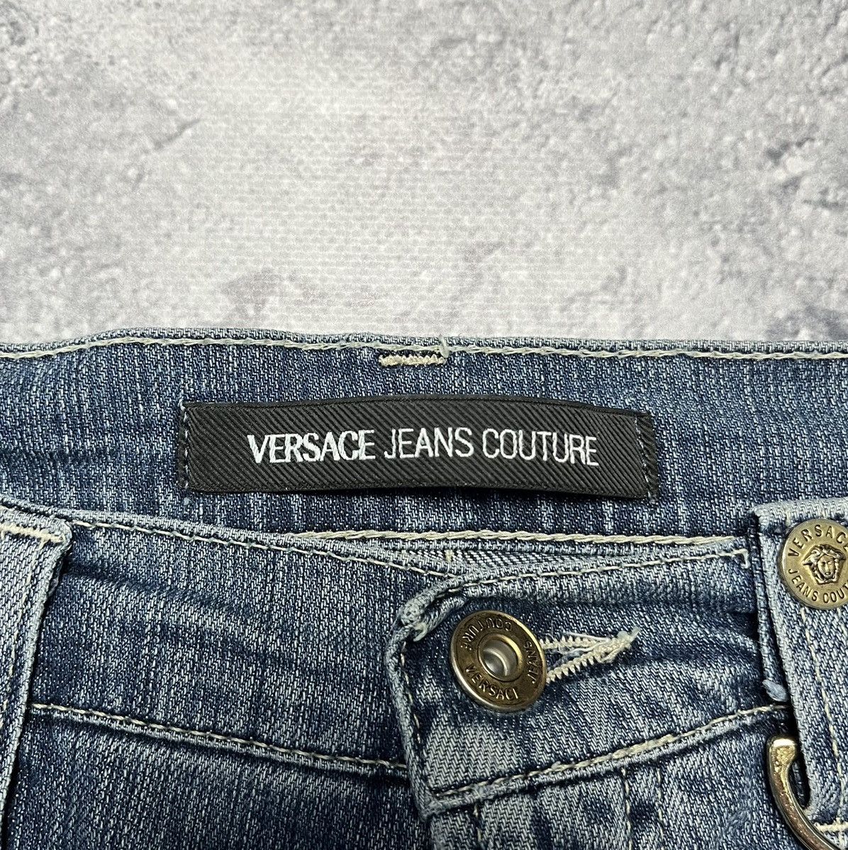 Versace Vintage Versace Jeans Couture Denim Jeans Luxury Designer Size 33" - 3 Thumbnail