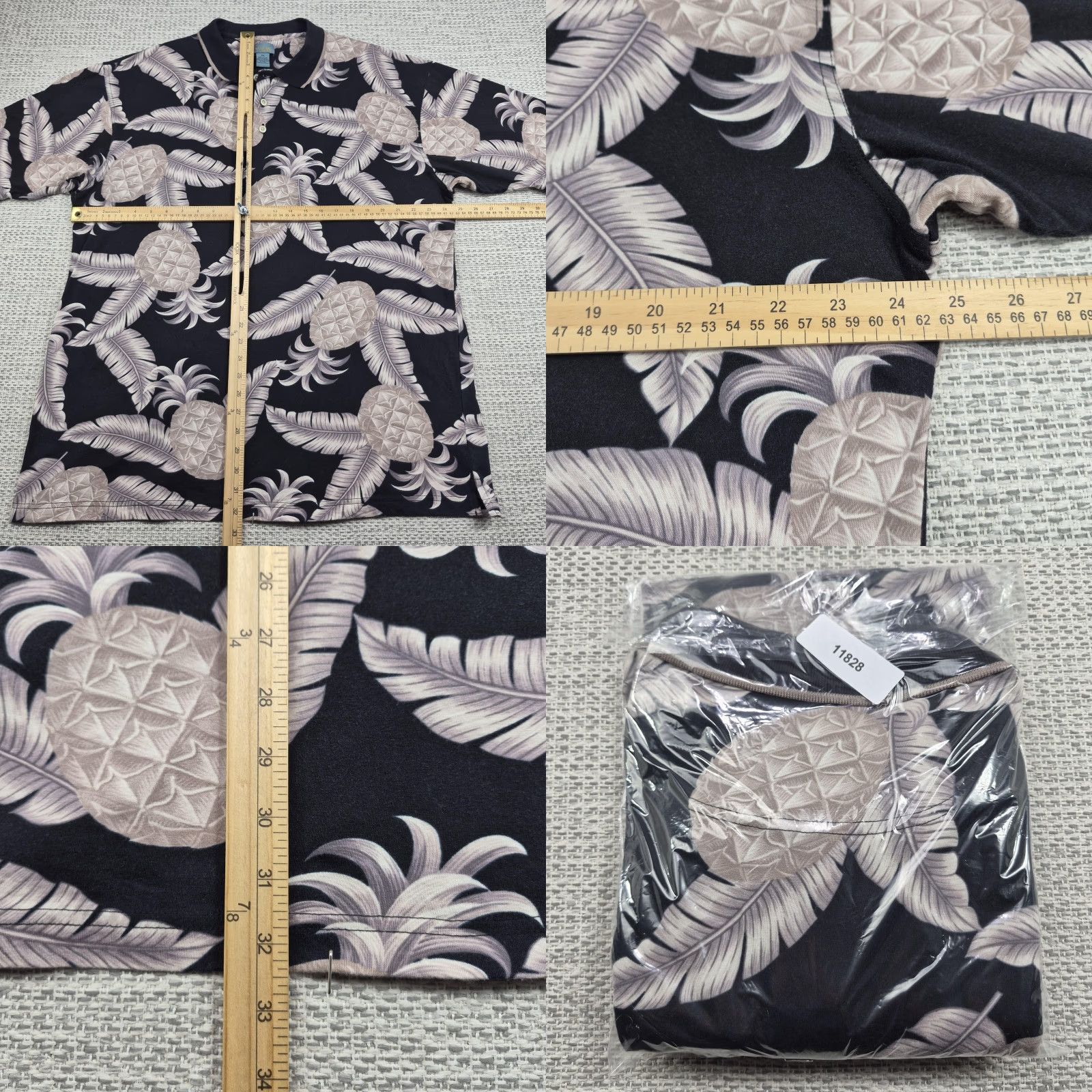 Vintage VINTAGE Kailua Bay Resortwear Polo Shirt Mens 2XL Black Pineapple Hawaiian Aloha Graphic Print Shirt Men 2XL Size US XXL / EU 58 / 5 - 8 Thumbnail