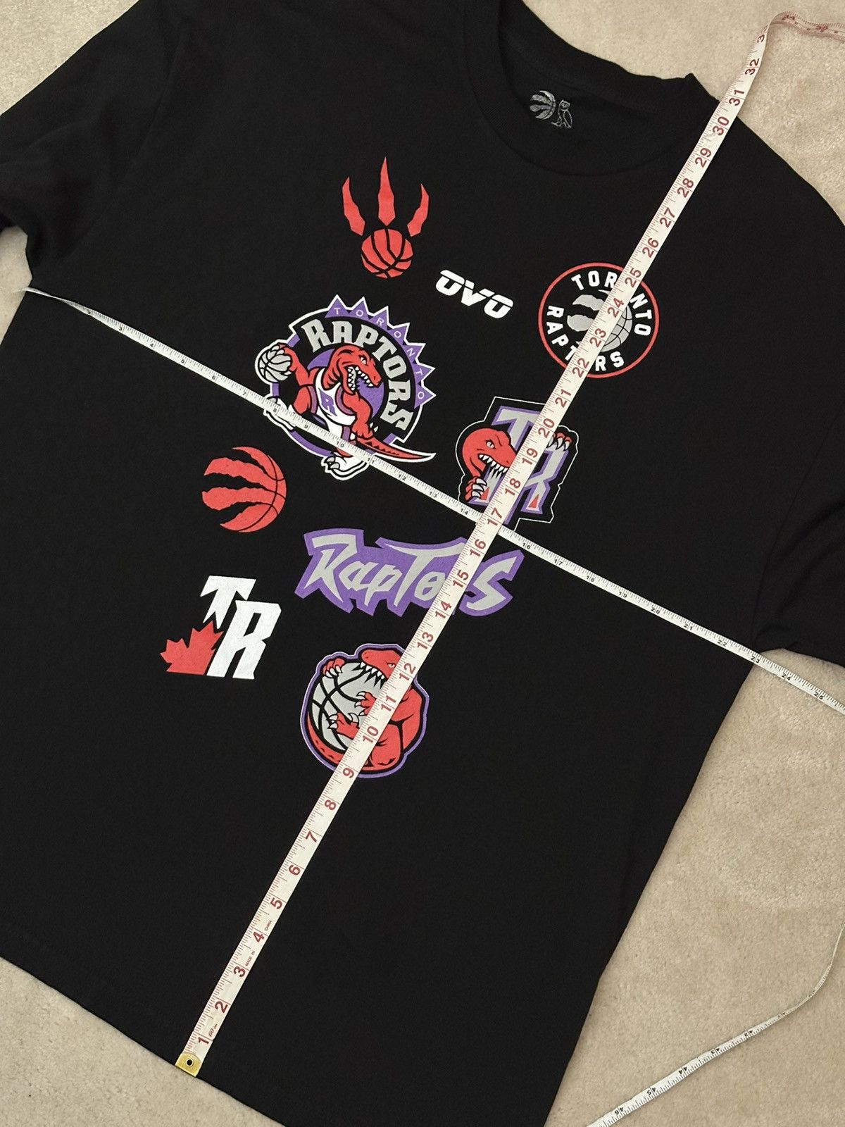 NBA OVO x Toronto Raptors Long Sleeve Shirt Multi Logo Graphic L Size US XL / EU 56 / 4 - 6 Thumbnail