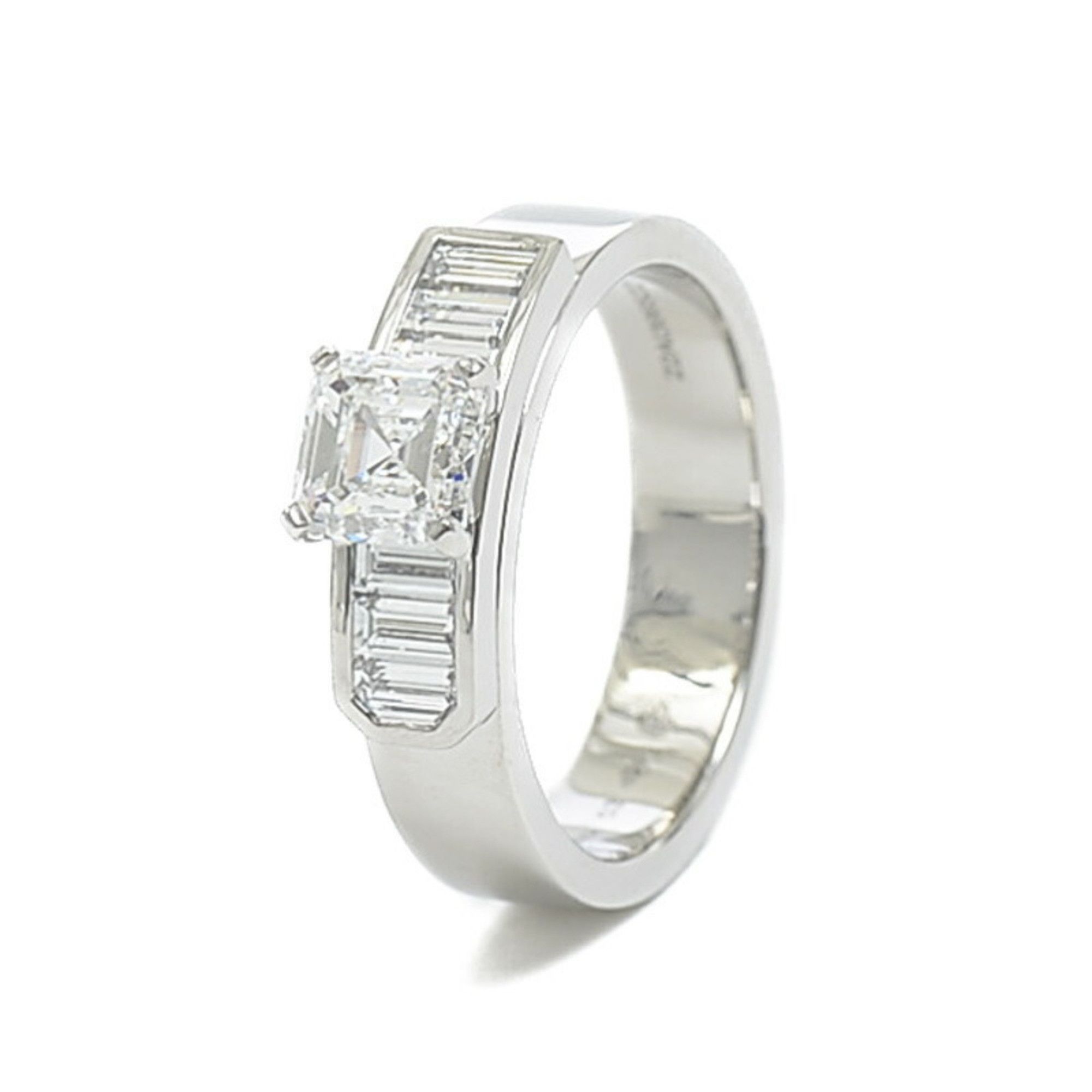 image of Hermes Kelly Solitaire Diamond Ring D1.00Ct Pt950 53 in Platinum, Women's