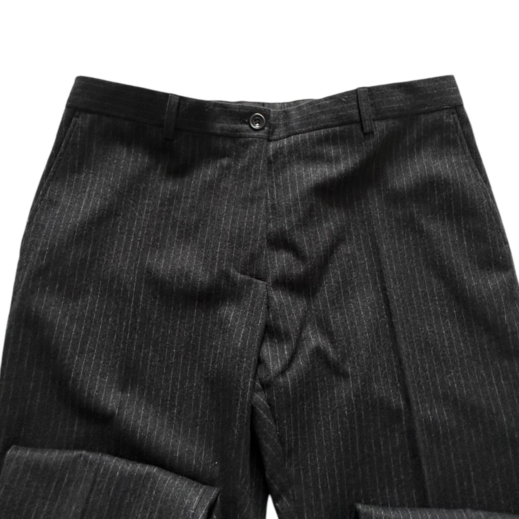 Dries Van Noten Dries Van Noten Pintriped wool/cashmere straight-leg cropped Size 30" / US 8 / IT 44 - 7 Thumbnail