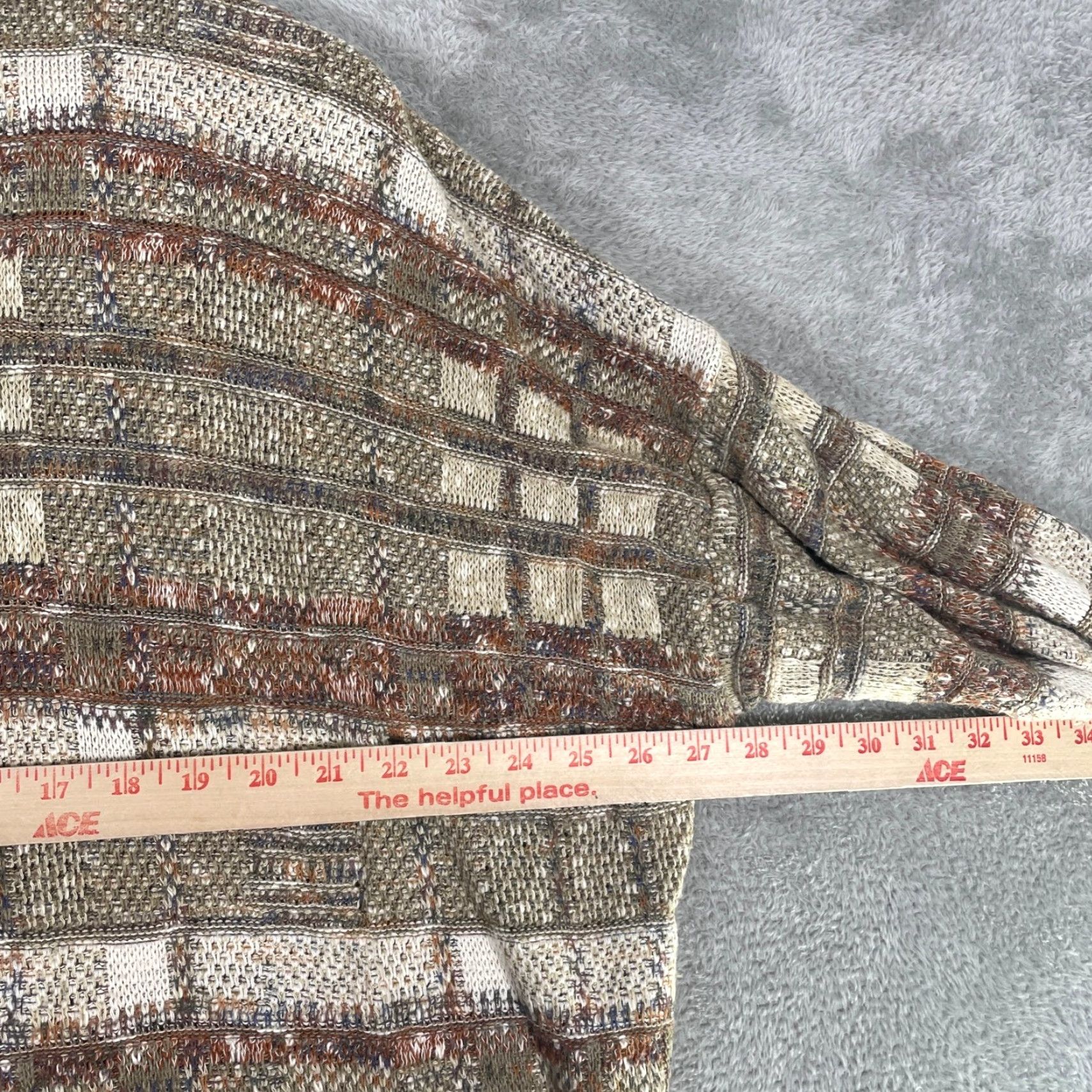 Croft & Barrow VINTAGE Croft & Barrow Sweater Mens XL Brown Textured Knit Retro 90s Italy Size US XL / EU 56 / 4 - 6 Thumbnail