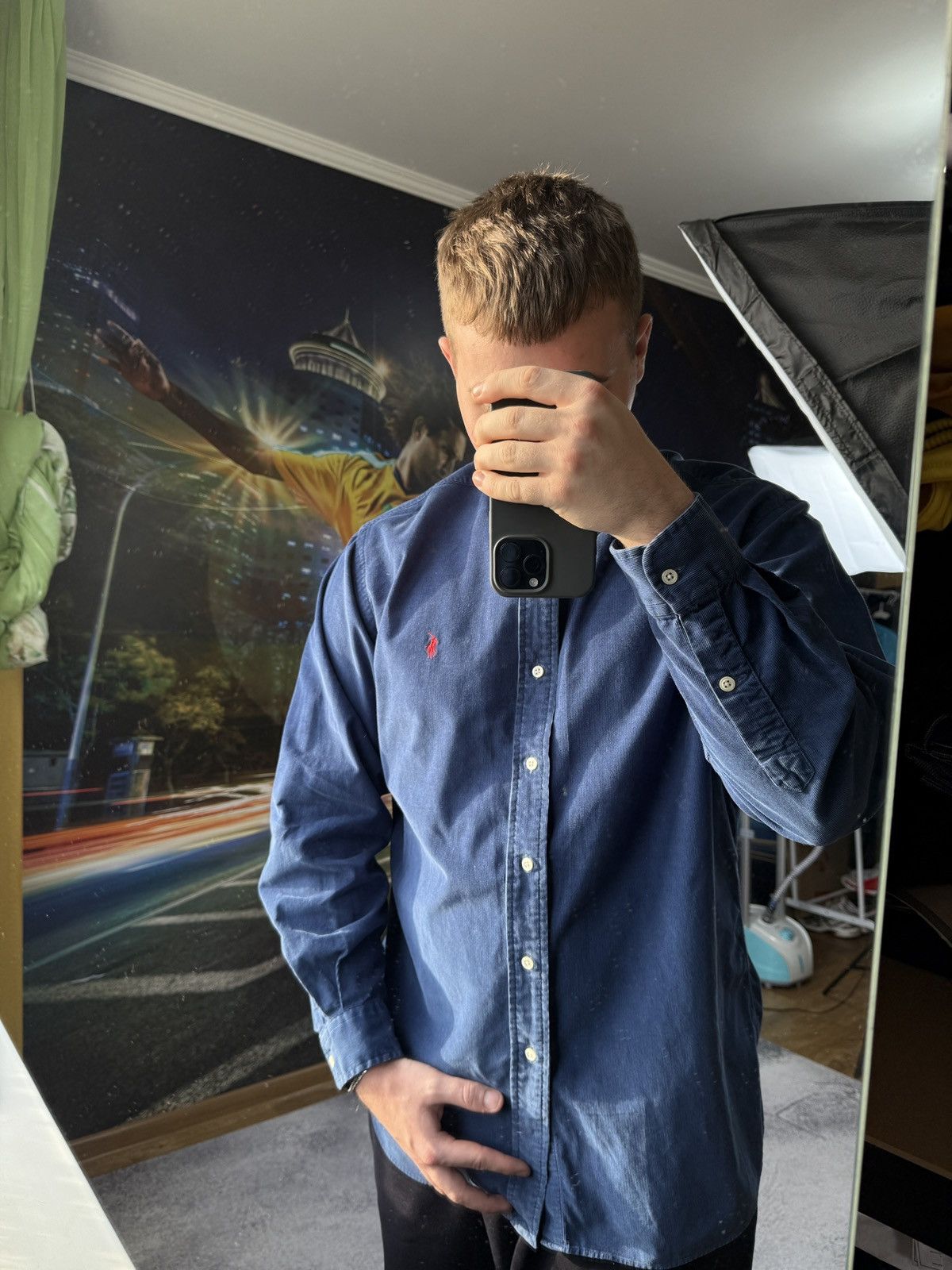 Polo Ralph Lauren Polo Ralph Lauren Ellington Corduroy Button Up Shirt Navy Size US L / EU 52-54 / 3 - 10 Thumbnail