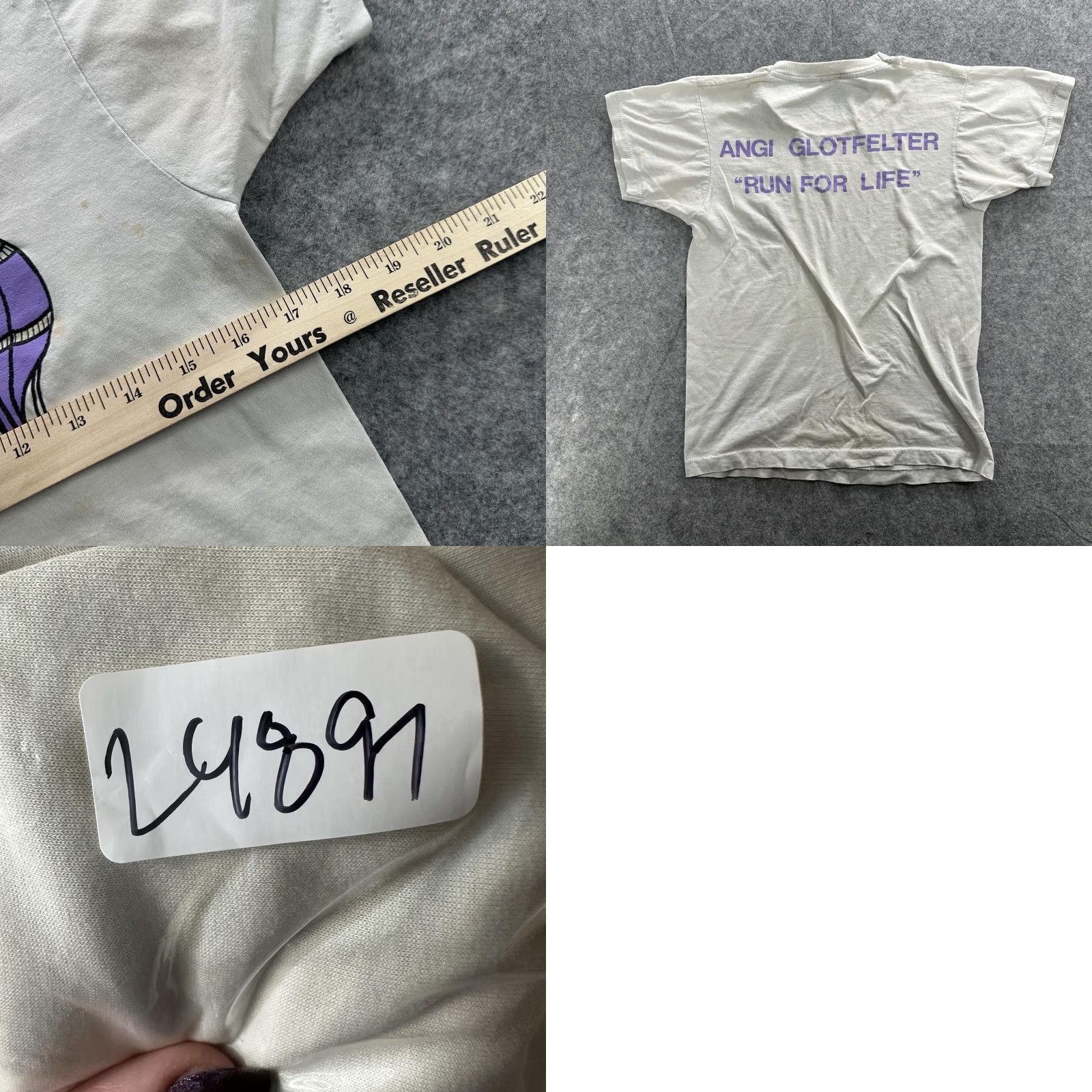 Vintage VINTAGE Run For Life Shirt Mens M White 80s Graphic Balloon USA Screen Stars T-Shirt Size US M / EU 48-50 / 2 - 8 Thumbnail