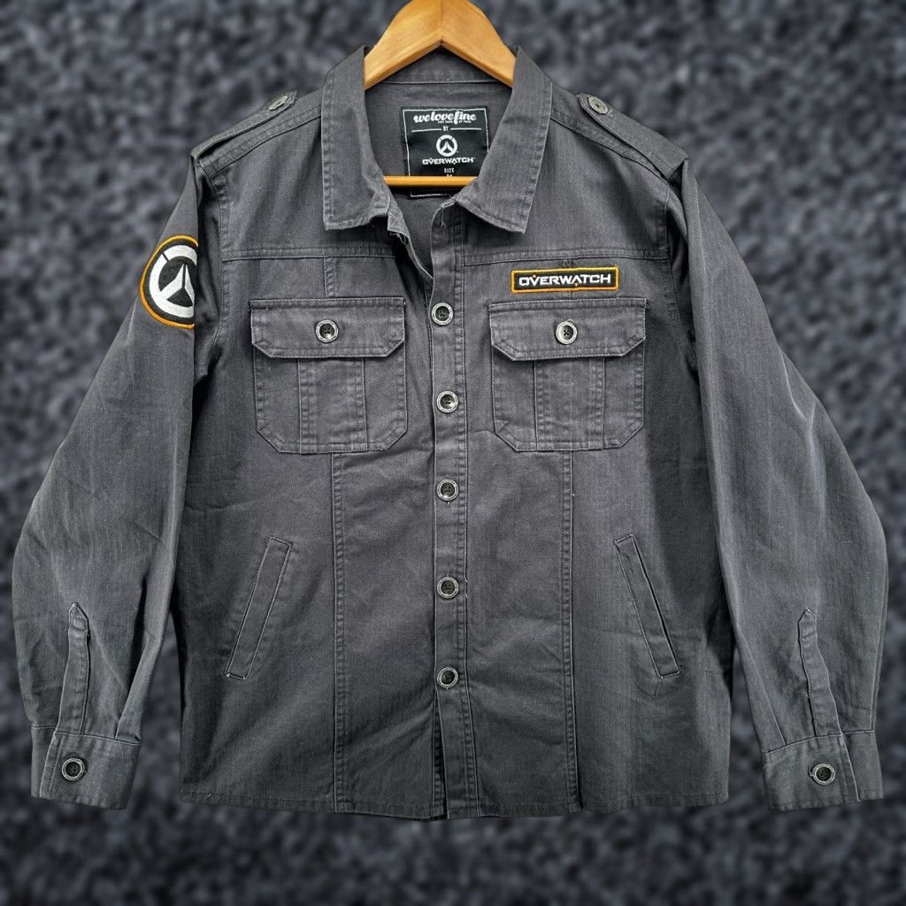 Vintage WeLoveFine Military Jacket Button Up Gray Men's Size Medium Long Sleeve Size US M / EU 48-50 / 2 - 1 Thumbnail