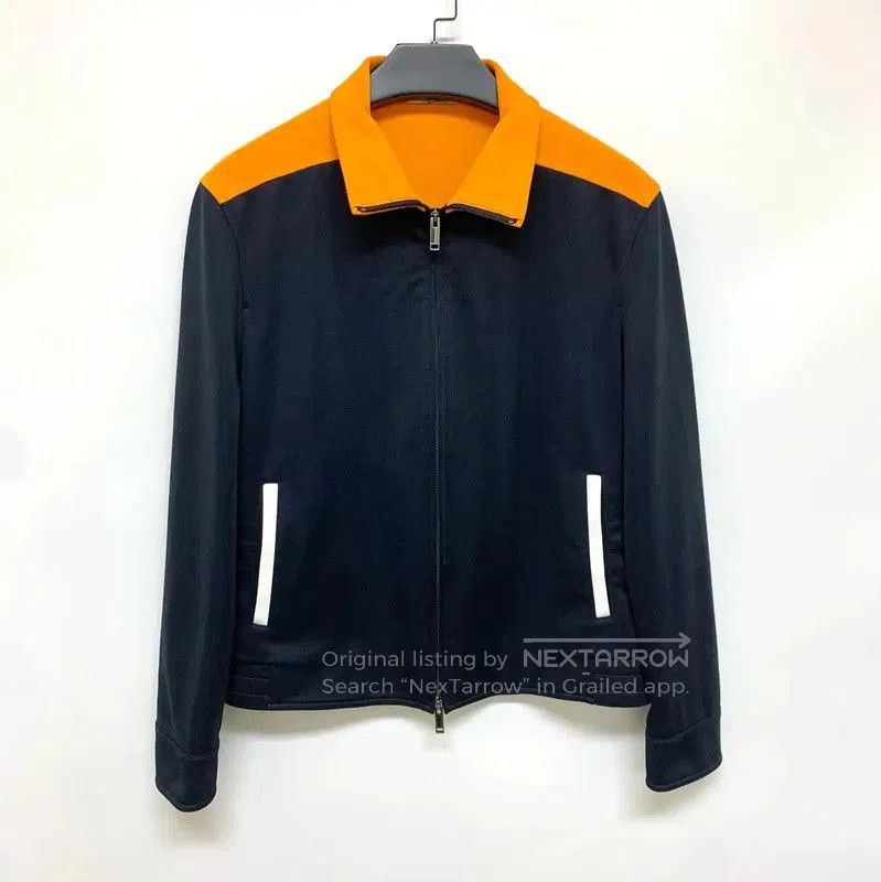 Valentino Valentino Black Cotton Men's Jacket with Orange Accents . Size US M / EU 48-50 / 2 - 1 Thumbnail