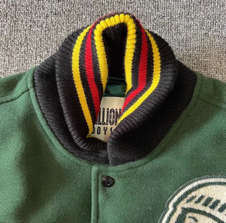 Billionaire Boys Club Green Rocket Sleeve Terry Embroidered Varsity Jacket. Q7 Size US M / EU 48-50 / 2 - 7 Thumbnail