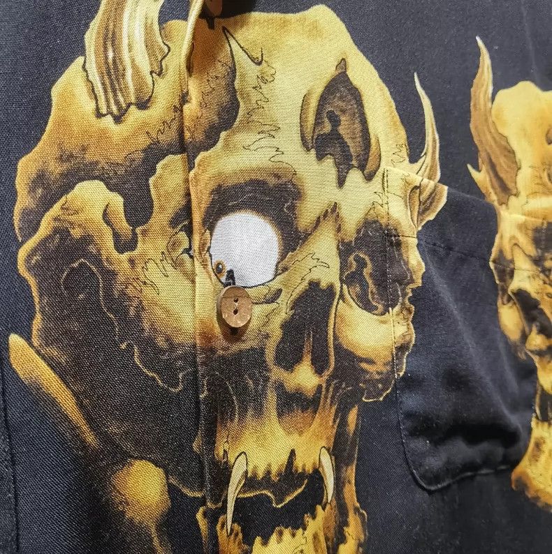 wacko maria Skull short-sleeved shirt