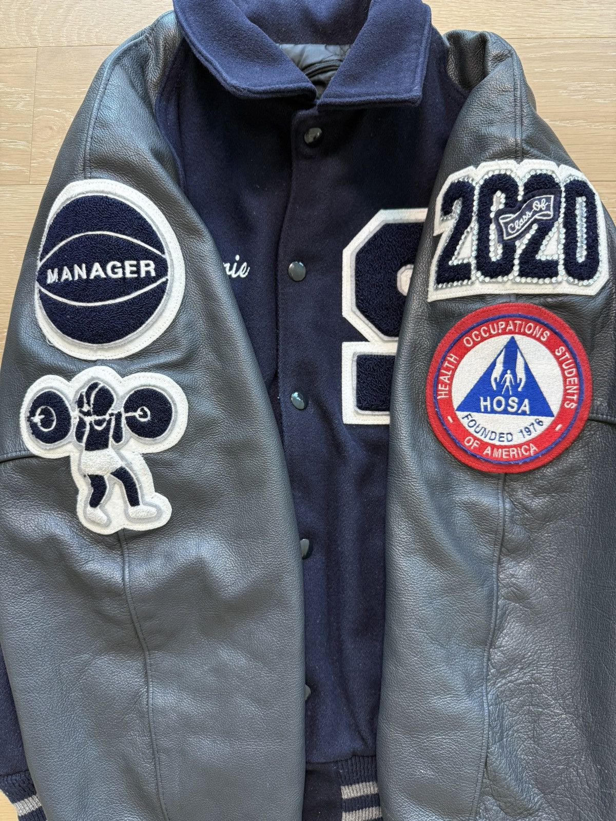 Other Varsity Letter Jacket Americana Wool Leather Size M / US 6-8 / IT 42-44 - 3 Thumbnail