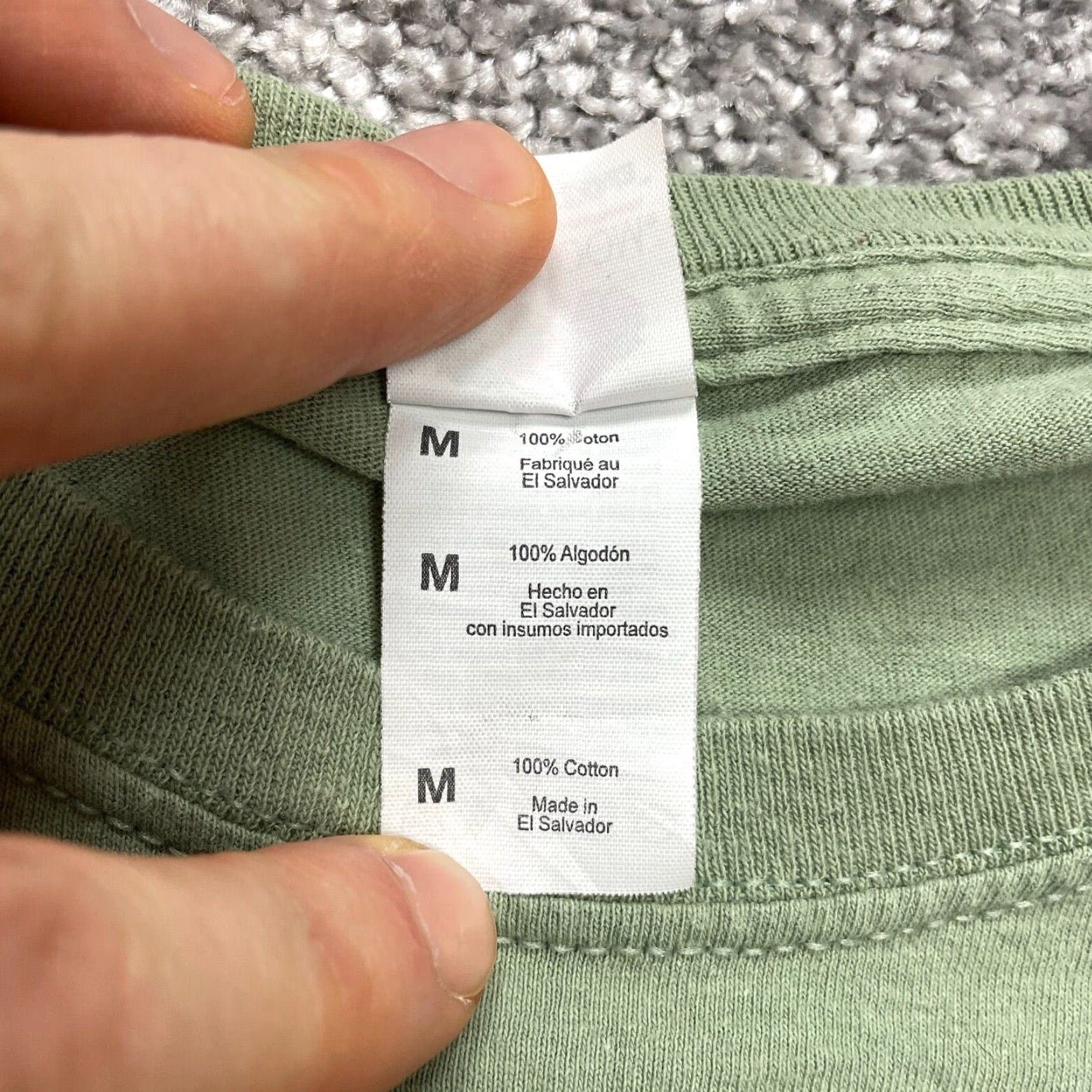 Fruit Of The Loom Fruit of the Loom Shirt Adult Medium Green Crew Neck Long Sleeve Cotton Blend Logo T-Shirt Mens Size US M / EU 48-50 / 2 - 5 Thumbnail