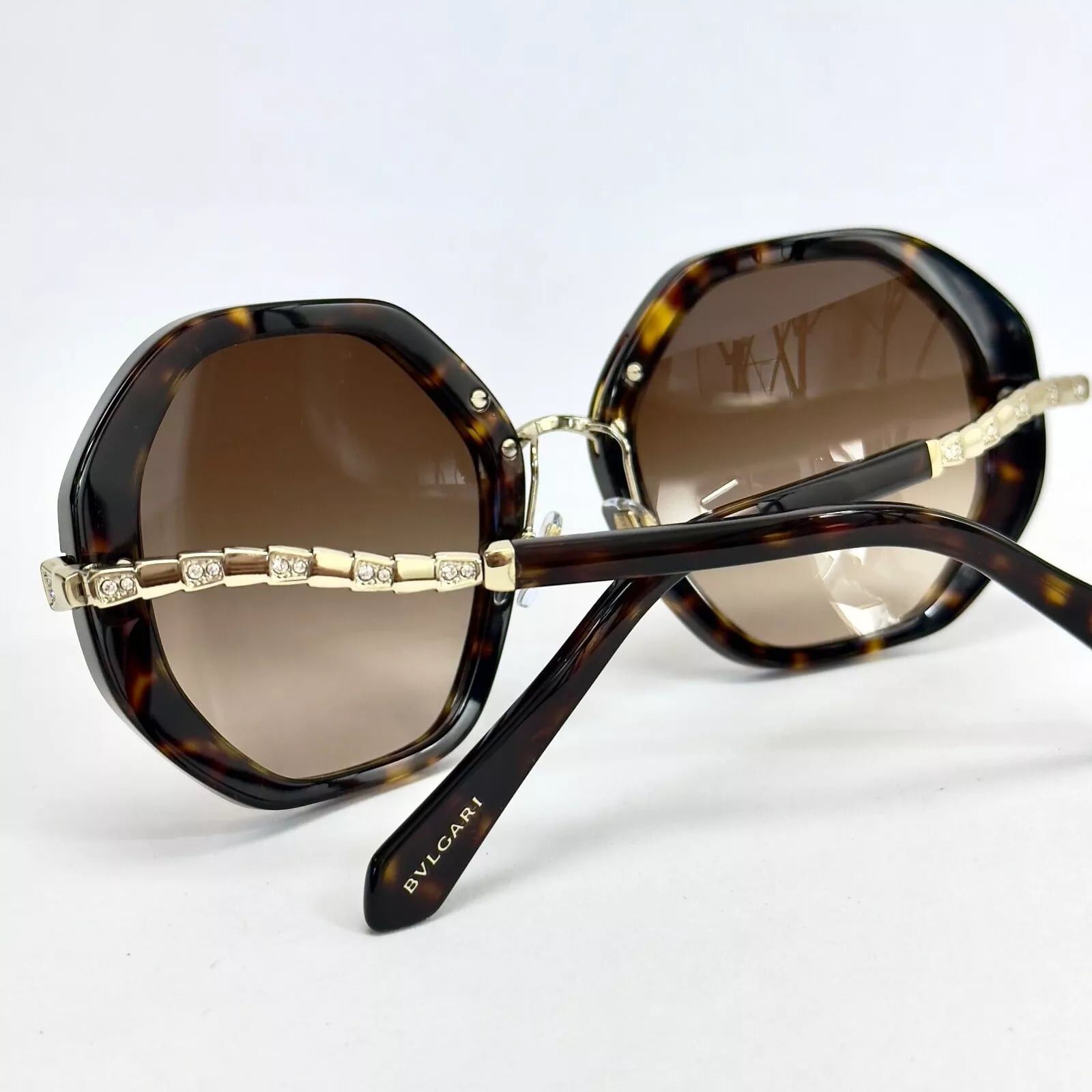 Bvlgari BVLGARI Serpenti Viper BV8242B Brown Gold Sunglasses 8242 Size ONE SIZE - 6 Thumbnail