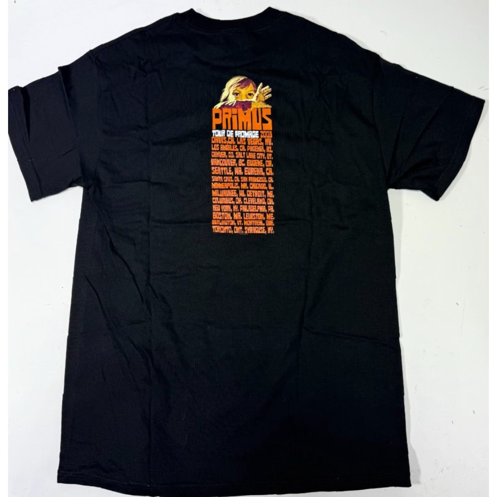 Vintage VINTAGE TENNESEE RIVER Primus T-Shirt Main Tour Fromage 2003 Graphic Print Short Sleeve Mens M Black 2000s Y2K Promo Size US M / EU 48-50 / 2 - 6 Thumbnail