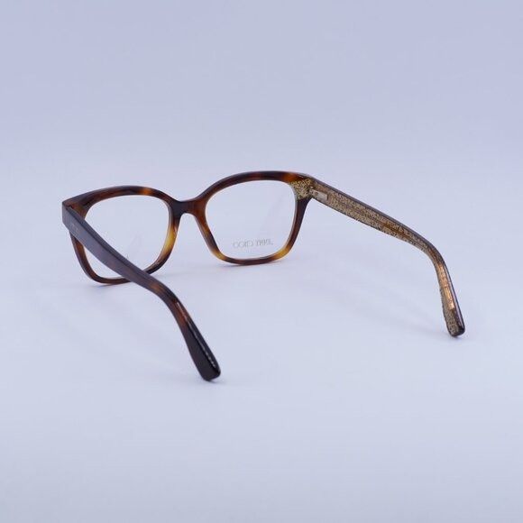 Jimmy Choo Jimmy Choo JC150 0Q9W 00 Eyeglasses Havana 50mm Square Frame Size ONE SIZE - 9 Thumbnail