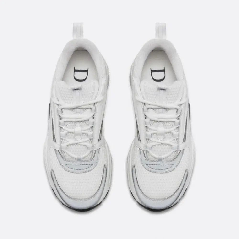 Dior o1w1db10825 3SN231 B22 Low-Top Sneakers in White/Silver Size US 15 / EU 48 - 4 Thumbnail