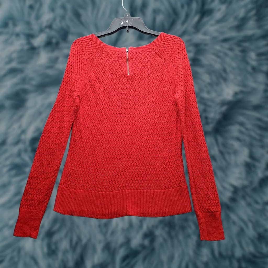 American Eagle Outfitters American Eagle Outfitters Sweater Womens M Red Open Weave Round Neck Back Zip Shirt Womens Size M Red Knit Pullover Casual Size M / US 6-8 / IT 42-44 - 1 Thumbnail