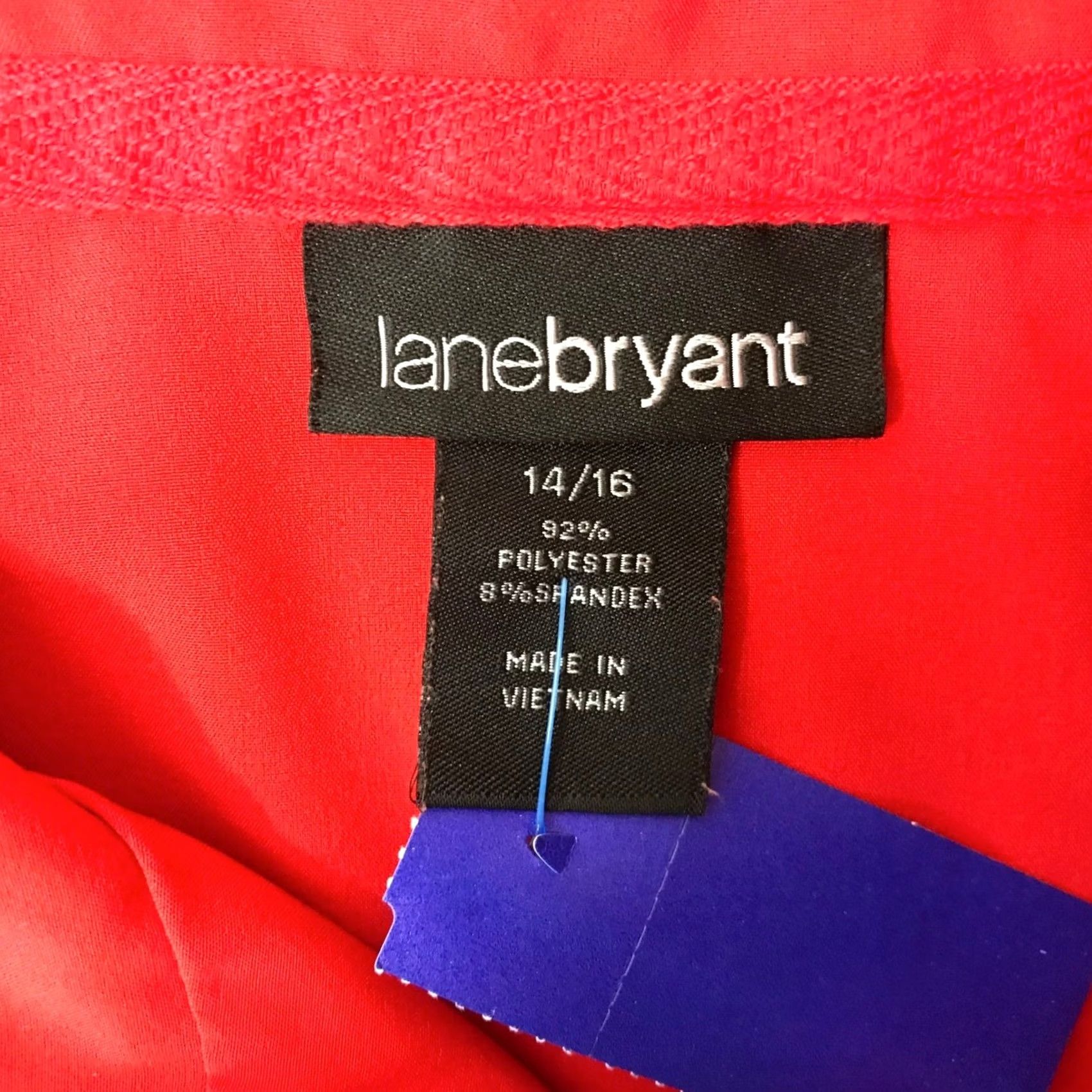 Vintage Lane Bryant Red Zip Front Lightweight Jacket Women's 14/16 Size XL / US 12-14 / IT 48-50 - 7 Thumbnail