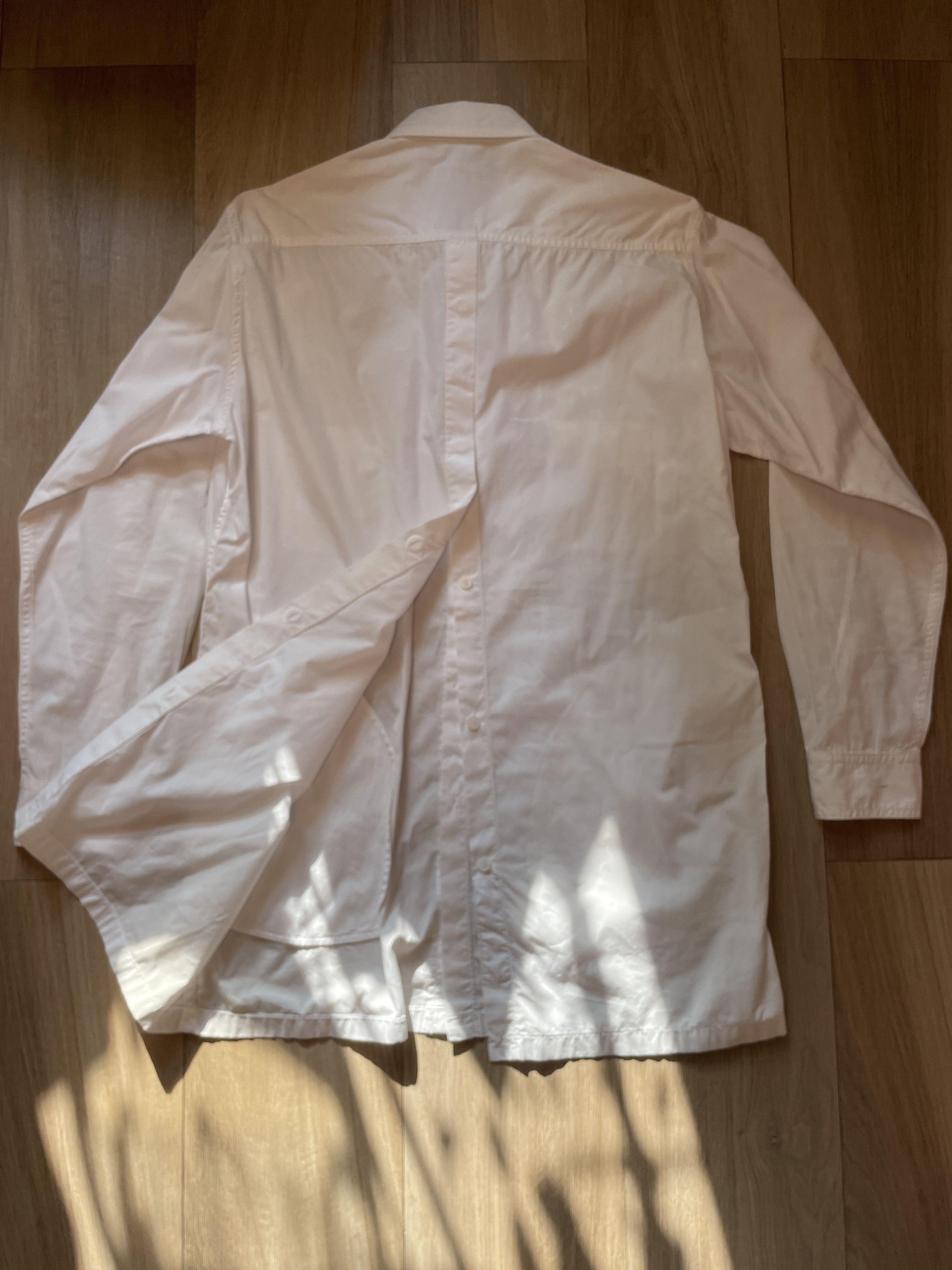 Yohji Yamamoto Yohji Yamamoto Produce Long White Shirt Size US L / EU 52-54 / 3 - 10 Thumbnail