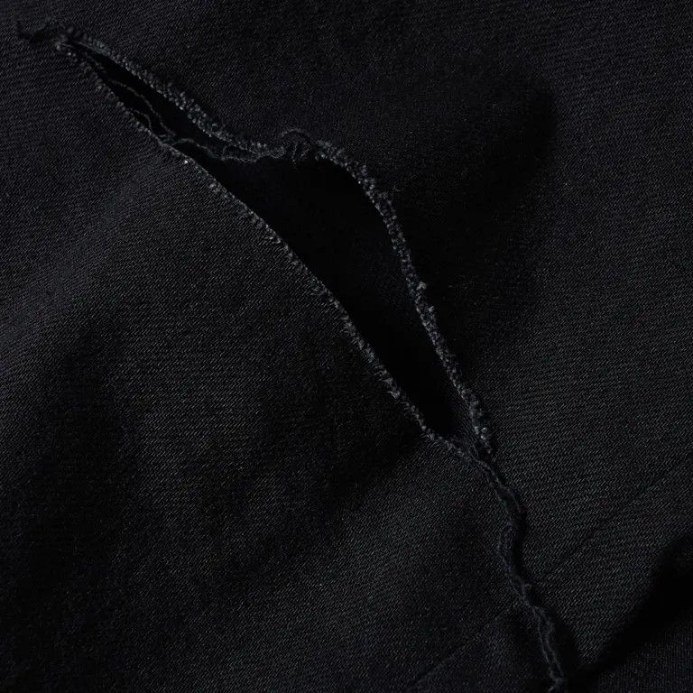 Saint Laurent Paris o1s1wg111124 Original Low Waisted Ripped Skinny Jean Black Size US 27 - 3 Thumbnail