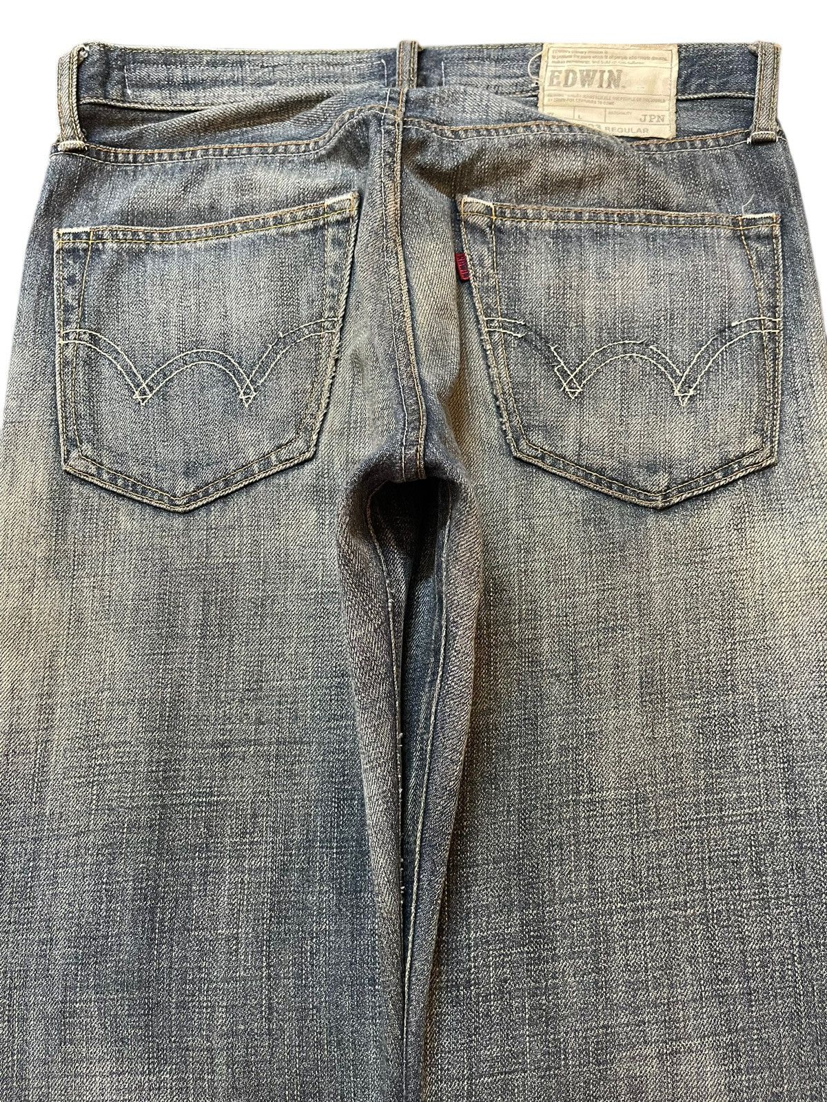 Edwin Vintage Edwin 503 Faded Wash Style Distress Jeans Size US 32 / EU 48 - 5 Thumbnail
