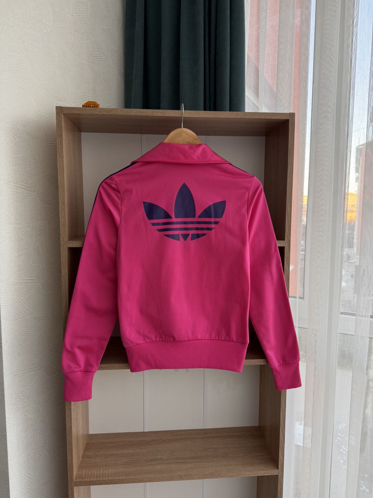 Adidas × Vintage Vintage Adidas Firebird Three Stripes Pink Big Logo Hoodie Size S / US 4 / IT 40 - 7 Thumbnail
