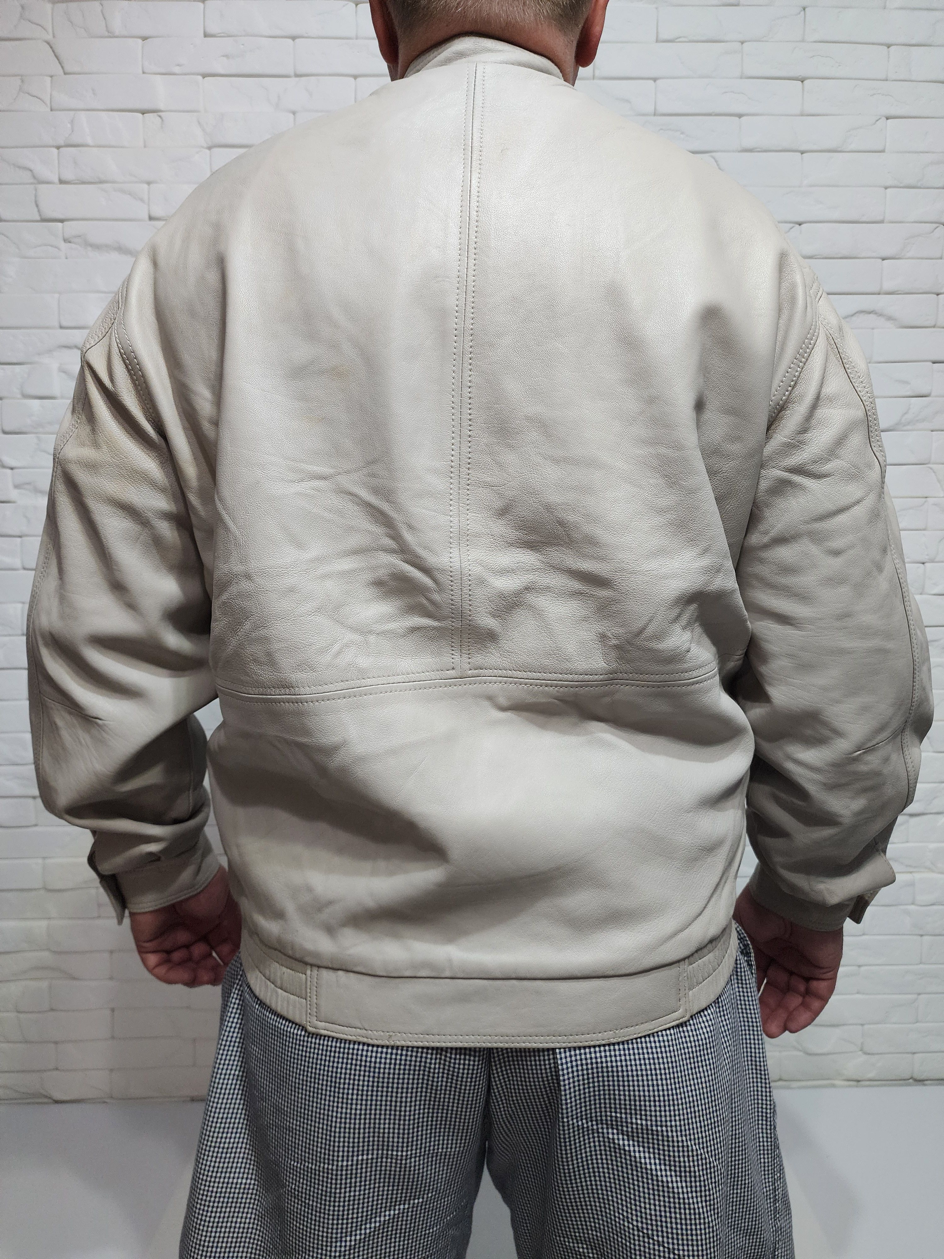 Genuine Leather Men's leather jacket in gray Size US L / EU 52-54 / 3 - 4 Thumbnail