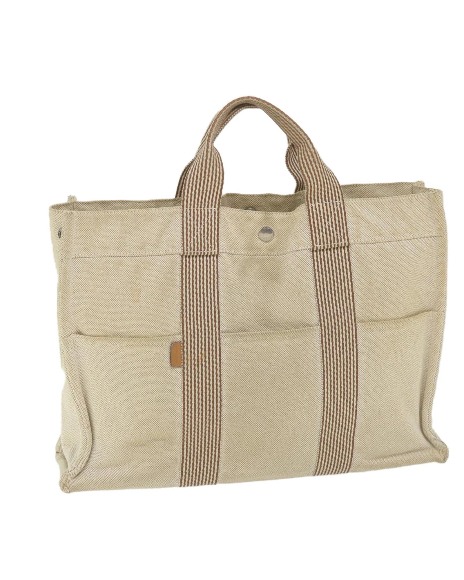 image of Hermes Canvas Beige Hand Bag Fourre Tout Mm, Women's