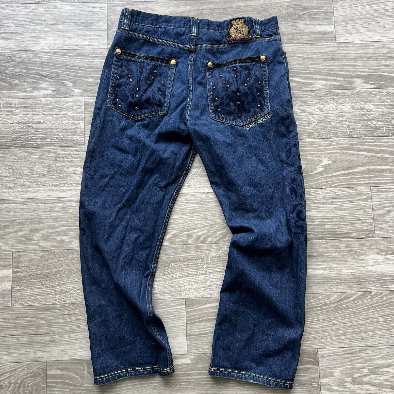 Other Vintage CROWN HOLDER Y2K Baggy Emo Grunge Jeans Size US 40 / EU 56 - 8 Thumbnail