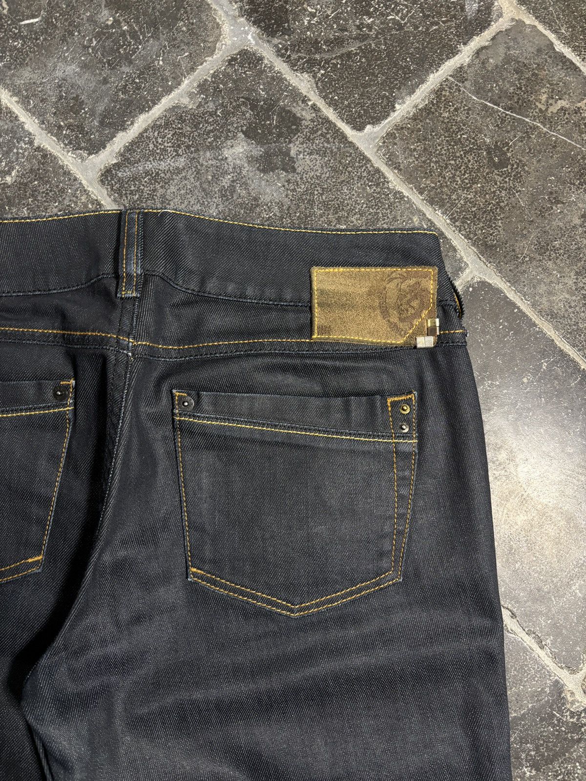 Diesel 2004 Diesel Jeans Ronhar Waxed Luster Slimane Flared VIntage Size US 31 - 17 Thumbnail