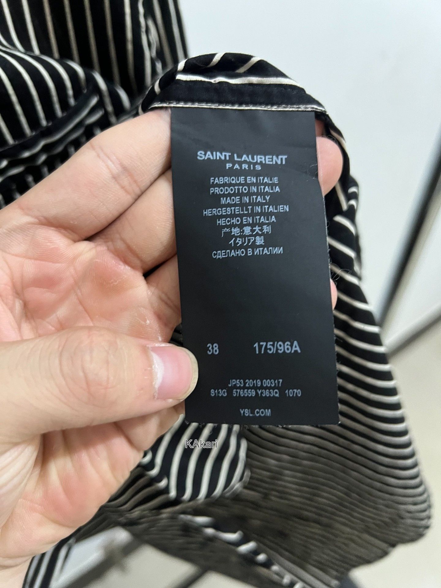 Saint Laurent Paris Saint Laurent 20SS Striped Shirt Size US M / EU 48-50 / 2 - 6 Thumbnail