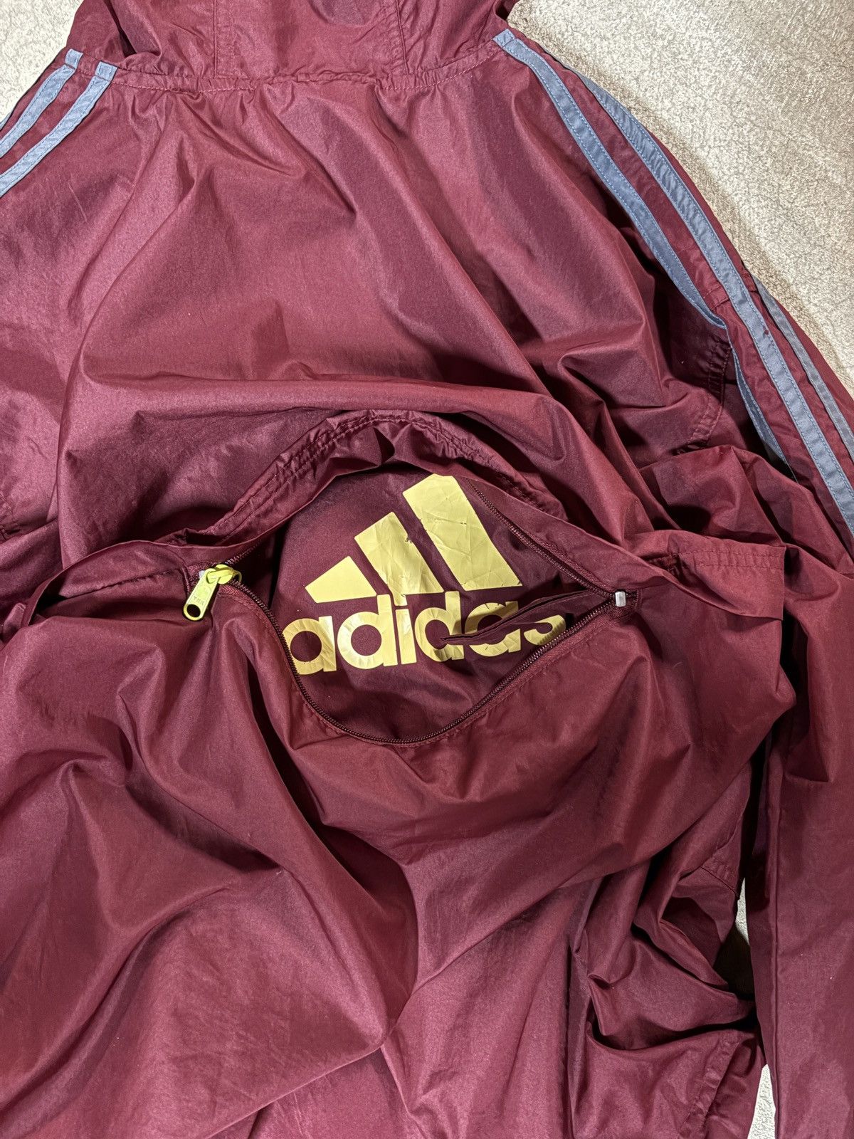 Adidas Vintage 90s Adidas Anorak Nylon Windbreaker Jacket Red Size US M / EU 48-50 / 2 - 8 Thumbnail