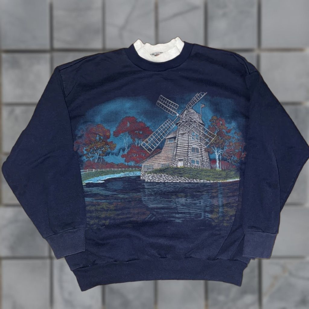 Vintage VINTAGE Nutcracker Christmas Crewneck Sweatshirt Blue M Mens Pullover Regular Sweatshirt 22x24 Size US M / EU 48-50 / 2 - 1 Thumbnail