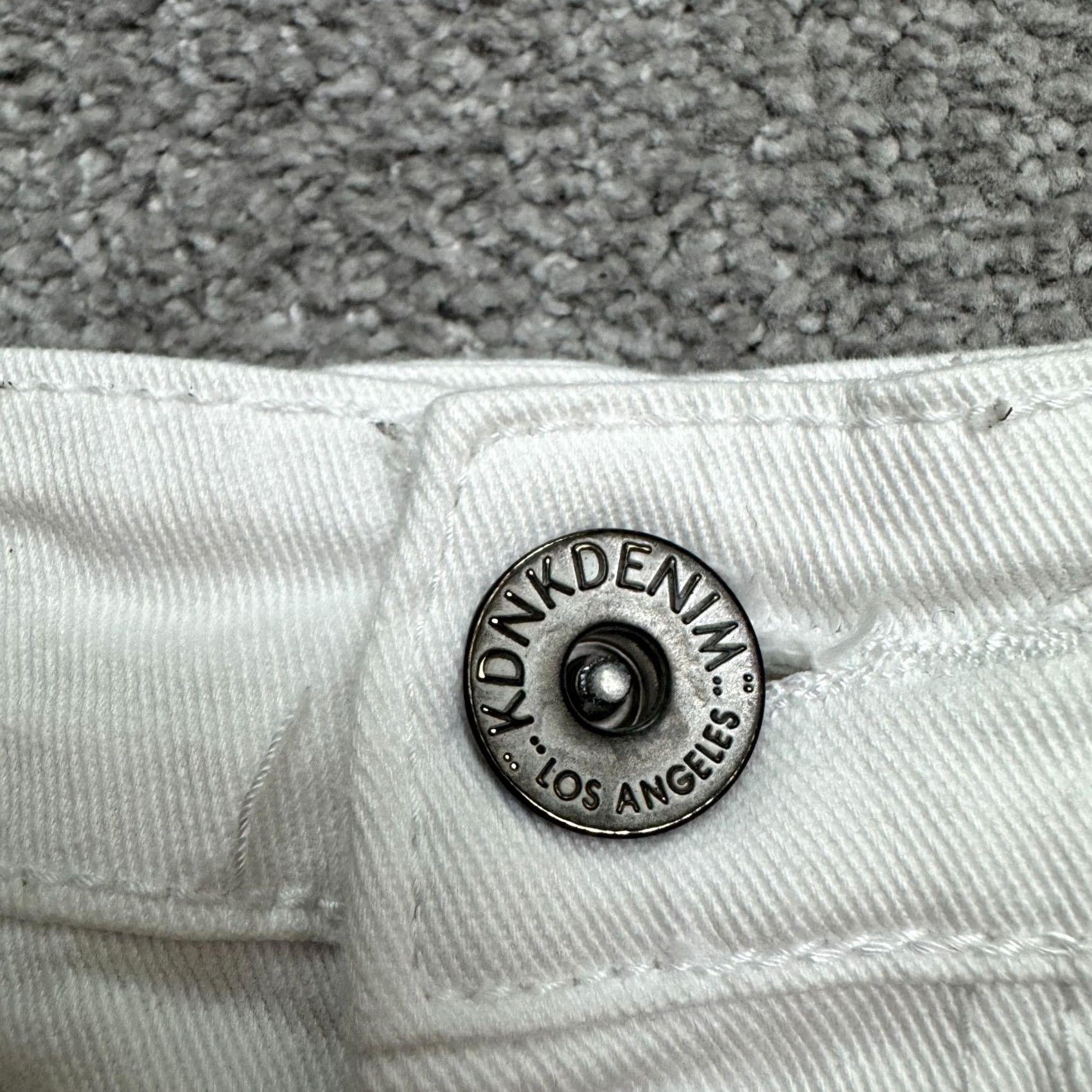 Denime KDNK Jeans Men 32 White Distressed Slim Fit Skinny Denim Cotton Ankle Zip Casual Size US 32 / EU 48 - 3 Thumbnail