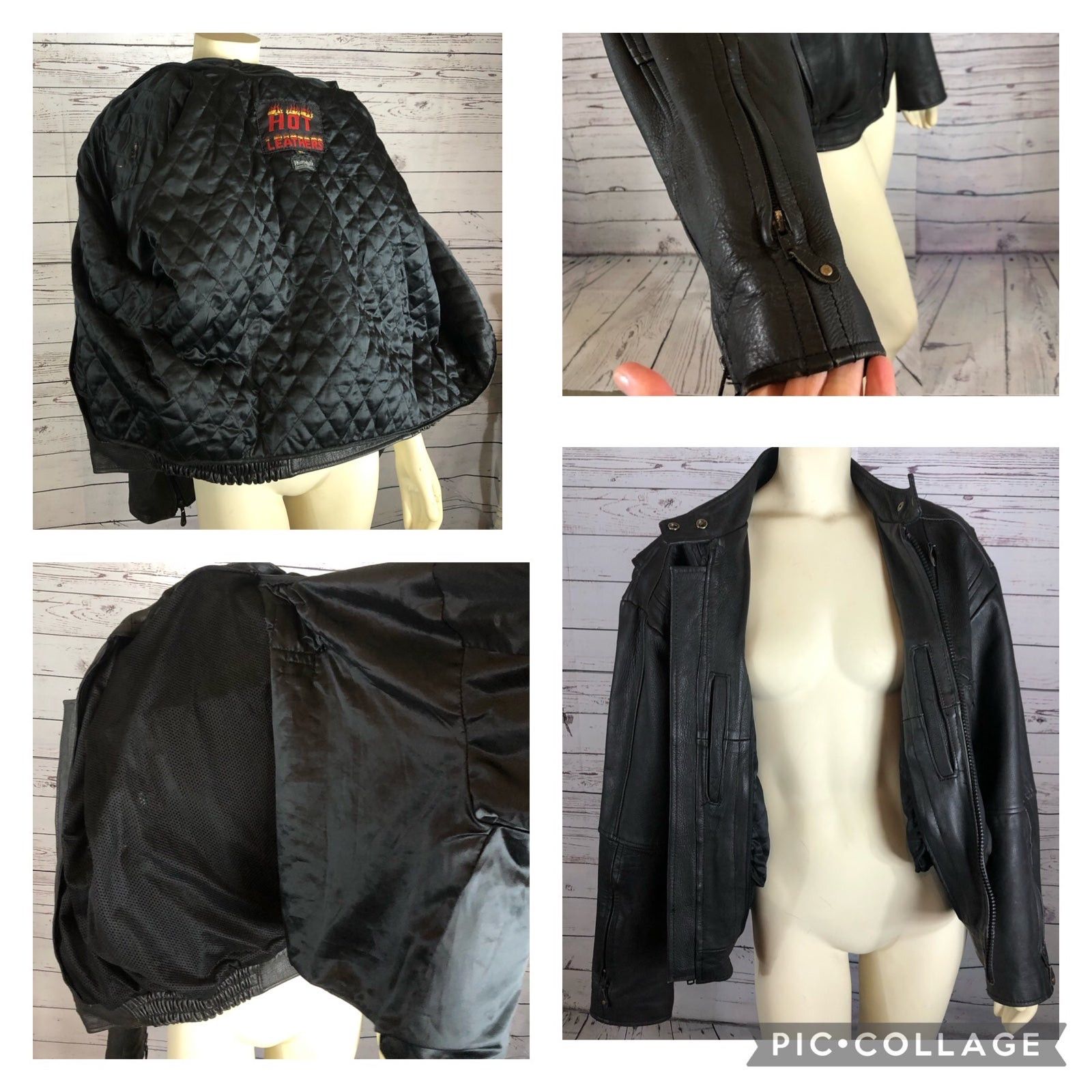 Other Hot Leathers thinsulate lined black motorcycle jacket XL Size US XL / EU 56 / 4 - 11 Thumbnail