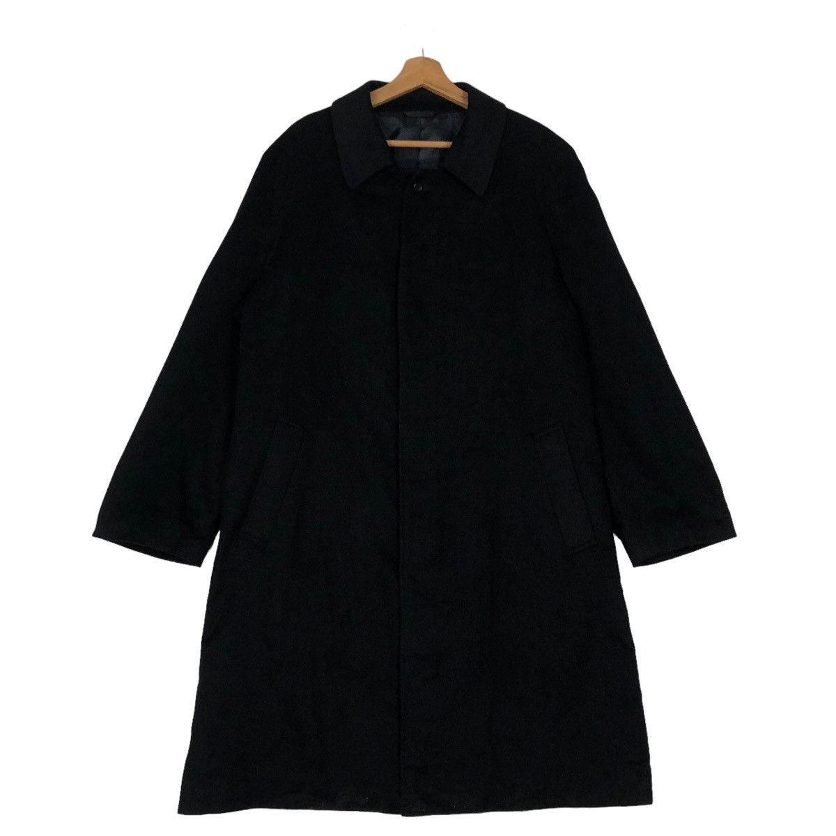 Japanese Brand 🔥Rich Black - Fly Coats Long Jacket Wool Valentino Rudy Size US M / EU 48-50 / 2 - 1 Thumbnail