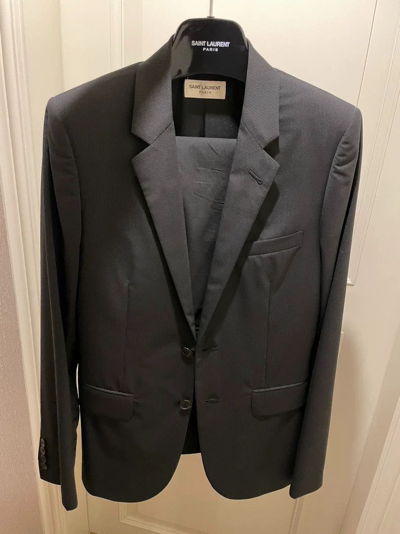 Saint Laurent Paris Saint Laurent Paris 16ss fine stripe jacket-2506 Size US S / EU 44-46 / 1 - 1 Thumbnail