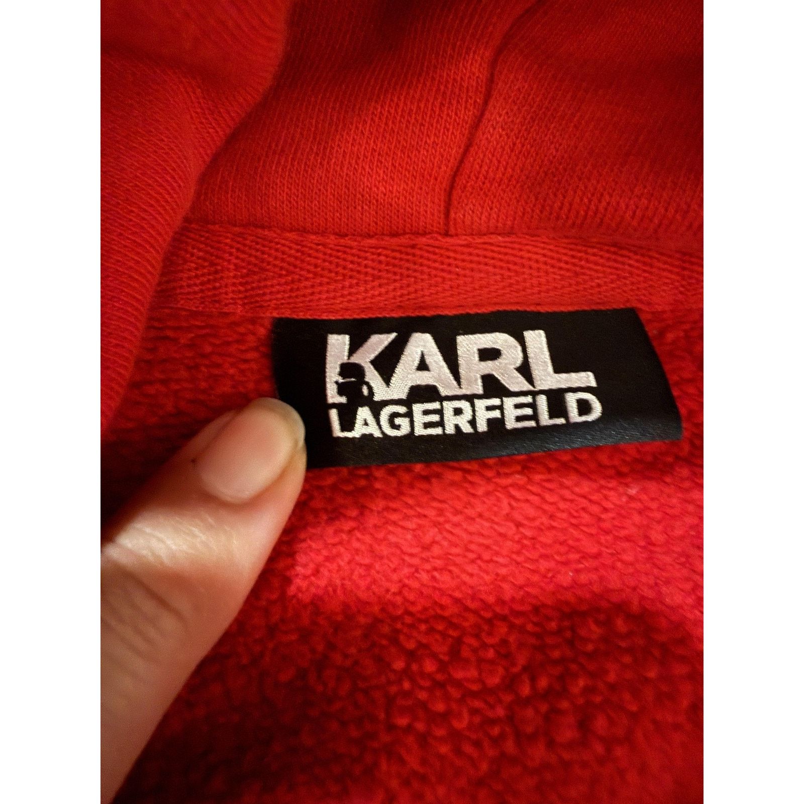 Karl Lagerfeld Karl Lagerfeld Hoodie Mens LG Red Pullover Patch Sweatshirt Size US L / EU 52-54 / 3 - 4 Thumbnail