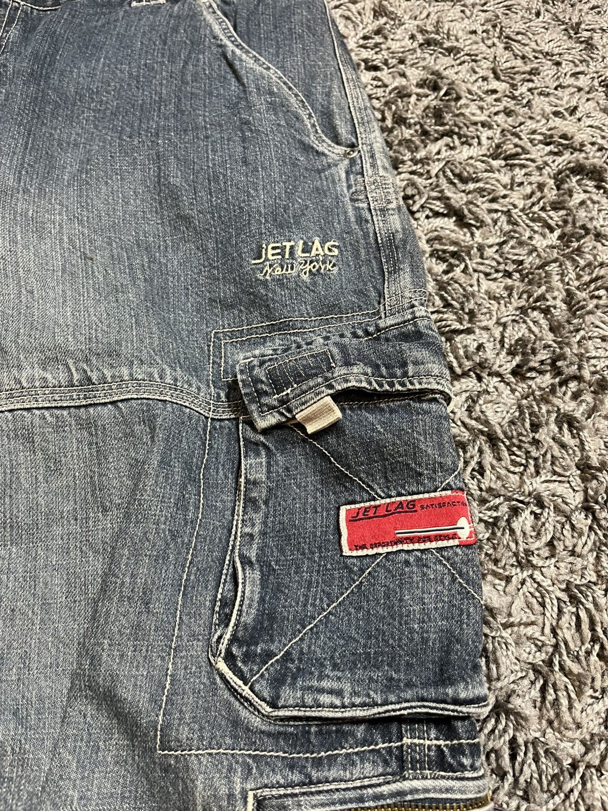 Jet Lag VINTAGE Y2K BAGGY JET LAG JEANS CARGO SHORTS Size US 36 / EU 52 - 4 Thumbnail