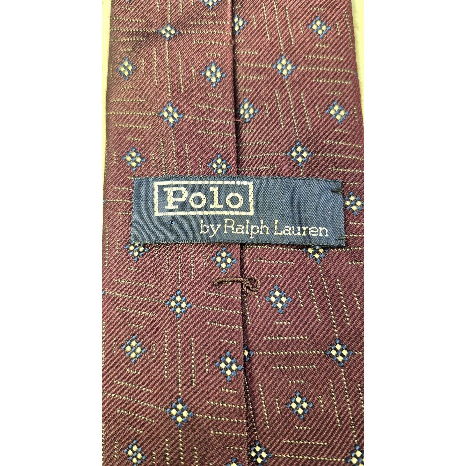 Polo Ralph Lauren Vintage Polo Ralph Lauren Silk Tie Red Geometric Necktie Size ONE SIZE - 7 Thumbnail