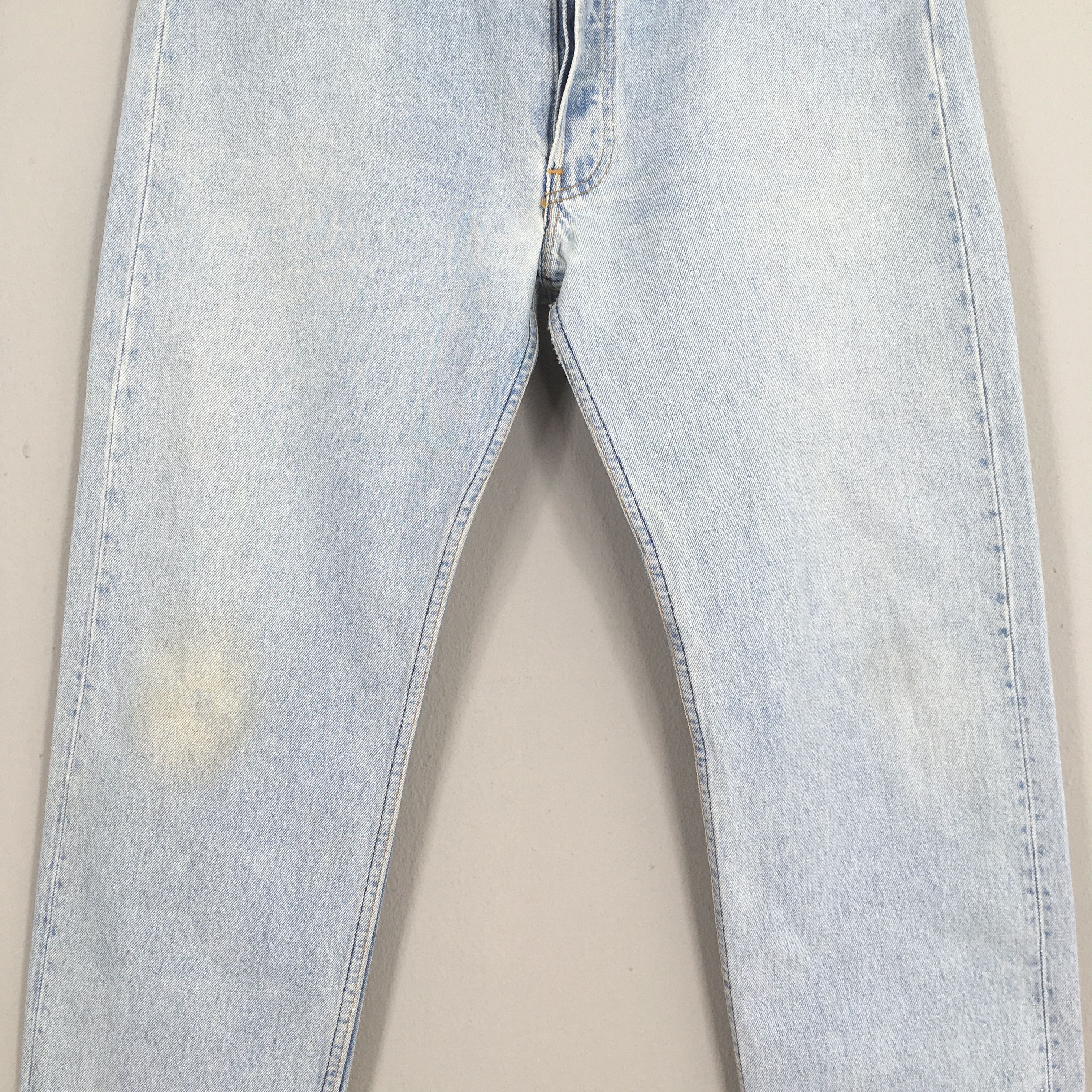 Size 34x29 Vintage 90s Levi's 501 Faded Pale Blue Jeans