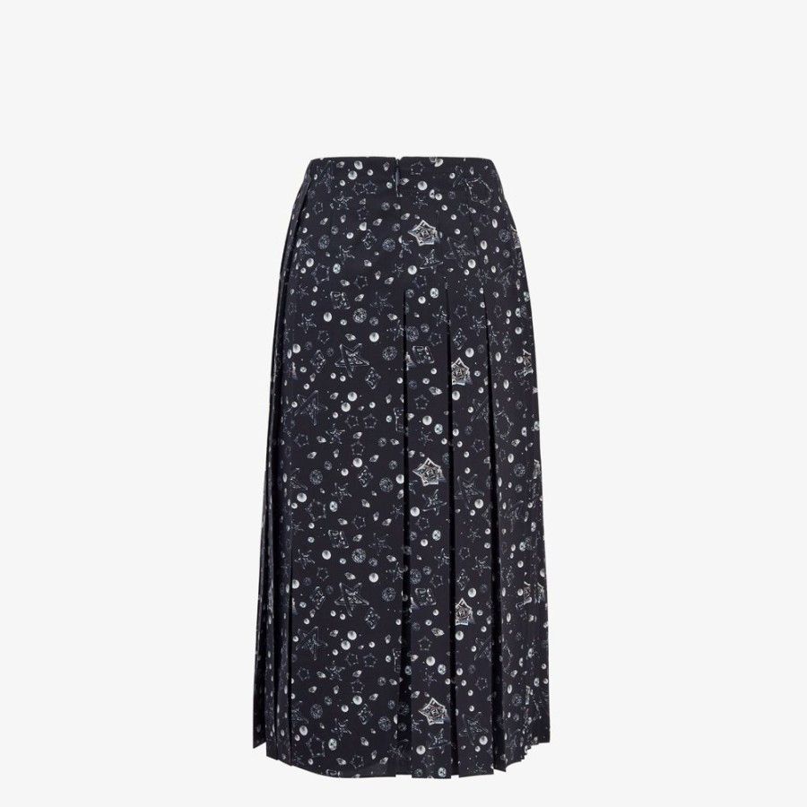 Fendi o1loc1c0824 Skirt in Blue Size 34" / US 12 / IT 48 - 2 Thumbnail