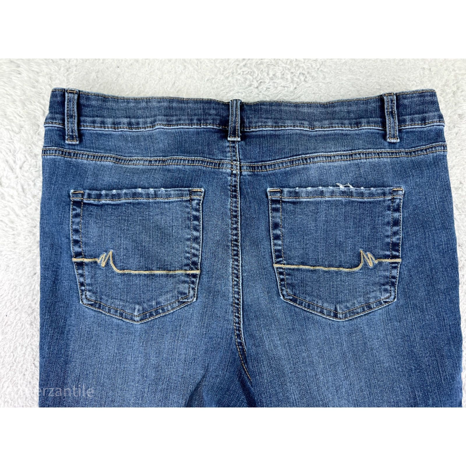 Vintage Maurices Jeans Womens 12 Blue Denim Bootcut Mid Rise 5-Pocket Stretch Regular Inseam 28in Cotton Blue 2000s Cowboy Womens Size 34" / US 12 / IT 48 - 3 Thumbnail