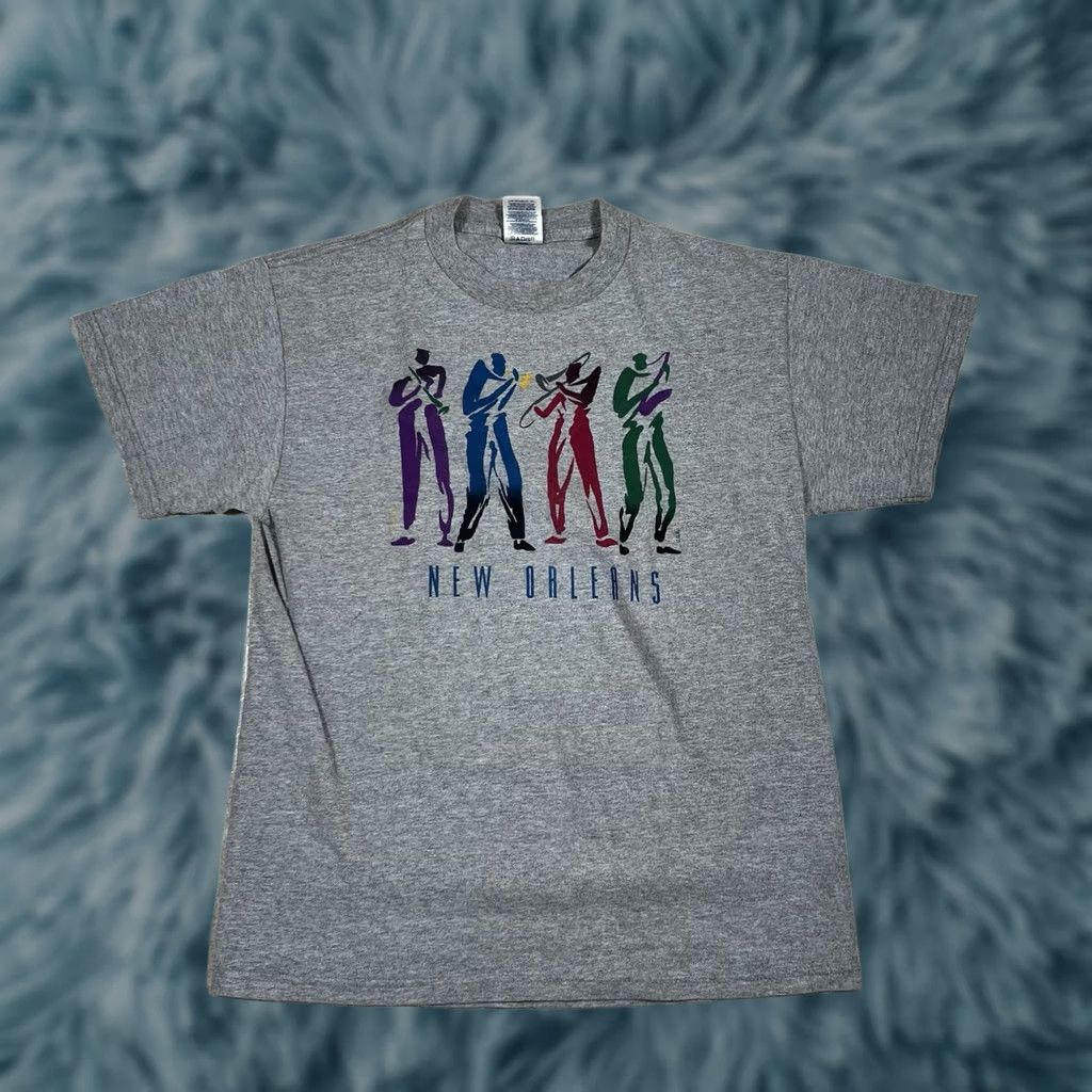 Hanes VINTAGE New Orleans T-Shirt Hanes Heavyweight Gray Short Sleeve Top M Men Size M Size US M / EU 48-50 / 2 - 1 Thumbnail