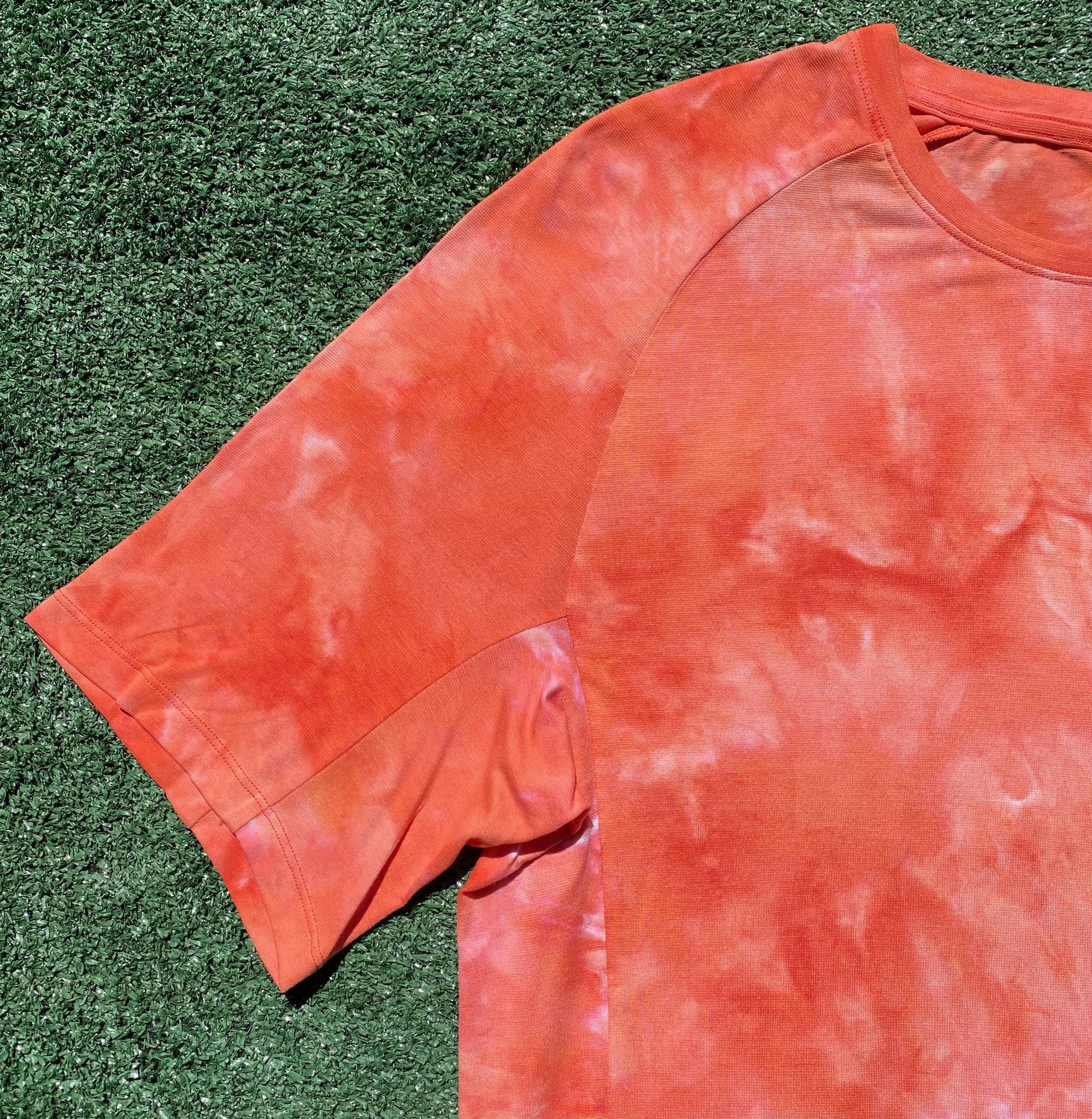 Lululemon Lululemon Always Agile White Warm Coral Tie-Dye Shirt Medium Size US M / EU 48-50 / 2 - 3 Thumbnail