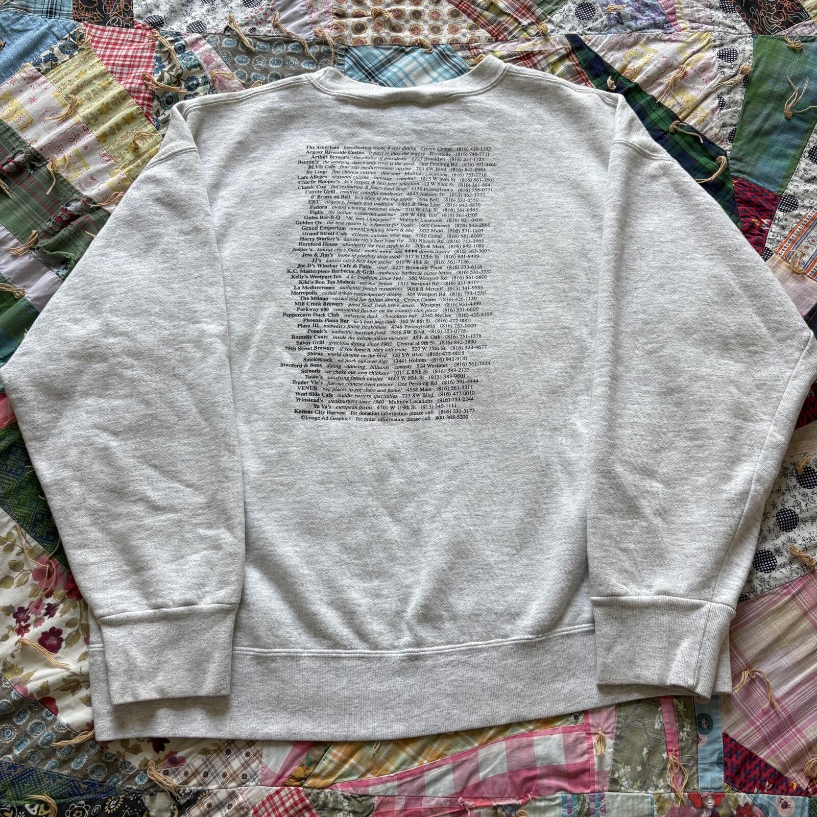 Delta Vintage 90s Kansas City Night Lights Matches Sweatshirt Size US XL / EU 56 / 4 - 2 Thumbnail