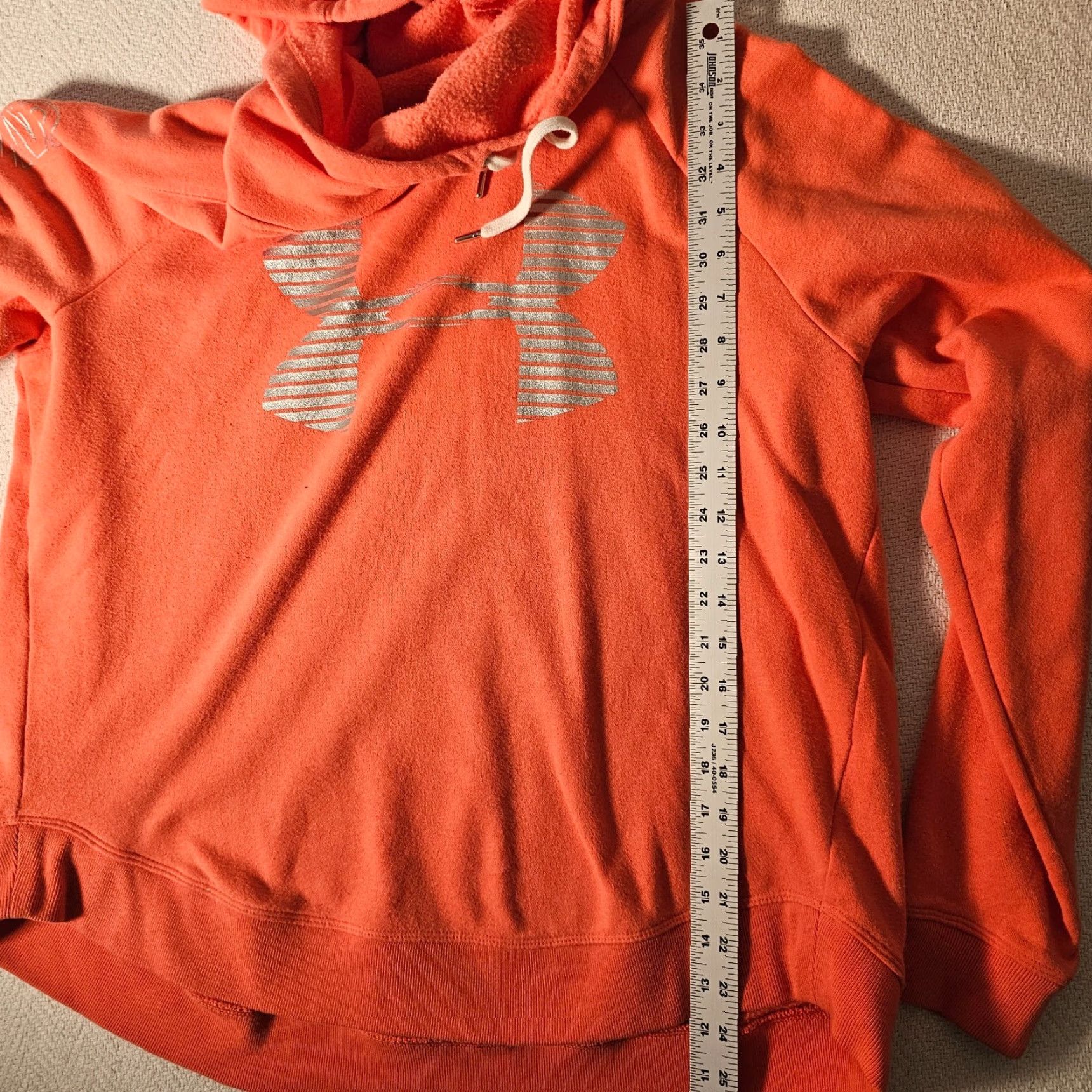Under Armour Under Armour Sweatshirt Womens XL Pink Hooded Funnel Neck Long Sleeve Arm Logo Size XL / US 12-14 / IT 48-50 - 7 Thumbnail