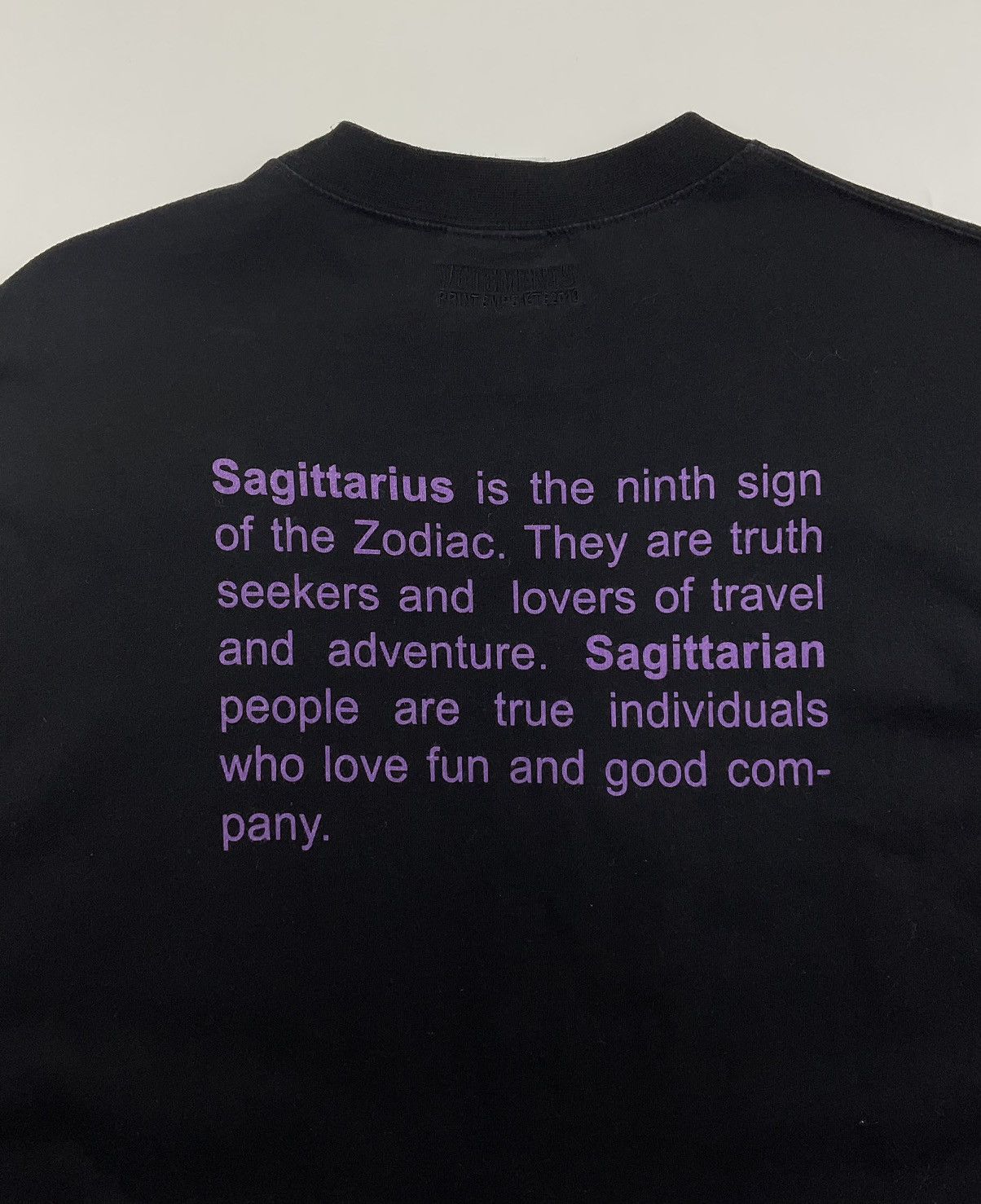 Vetements Vetements x Demna Gvasalia Sagittarius Tee Size US M / EU 48-50 / 2 - 5 Thumbnail