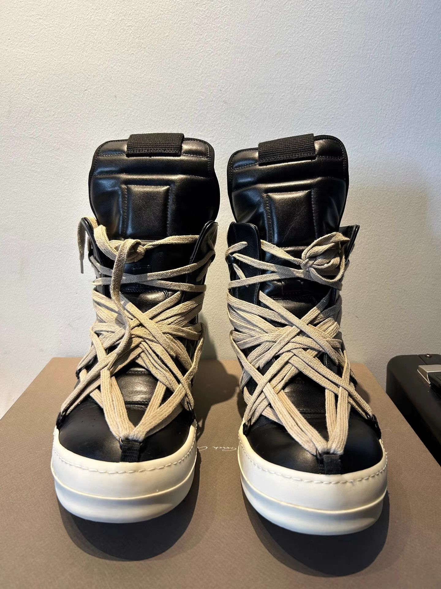Rick Owens Rick Owens Lace-Up Triangle High Top Sneakers Size US 8 / EU 41 - 3 Thumbnail